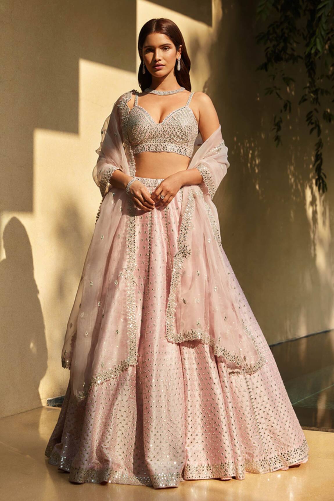 Seema Gujral Mirror Embellished Lehenga Set