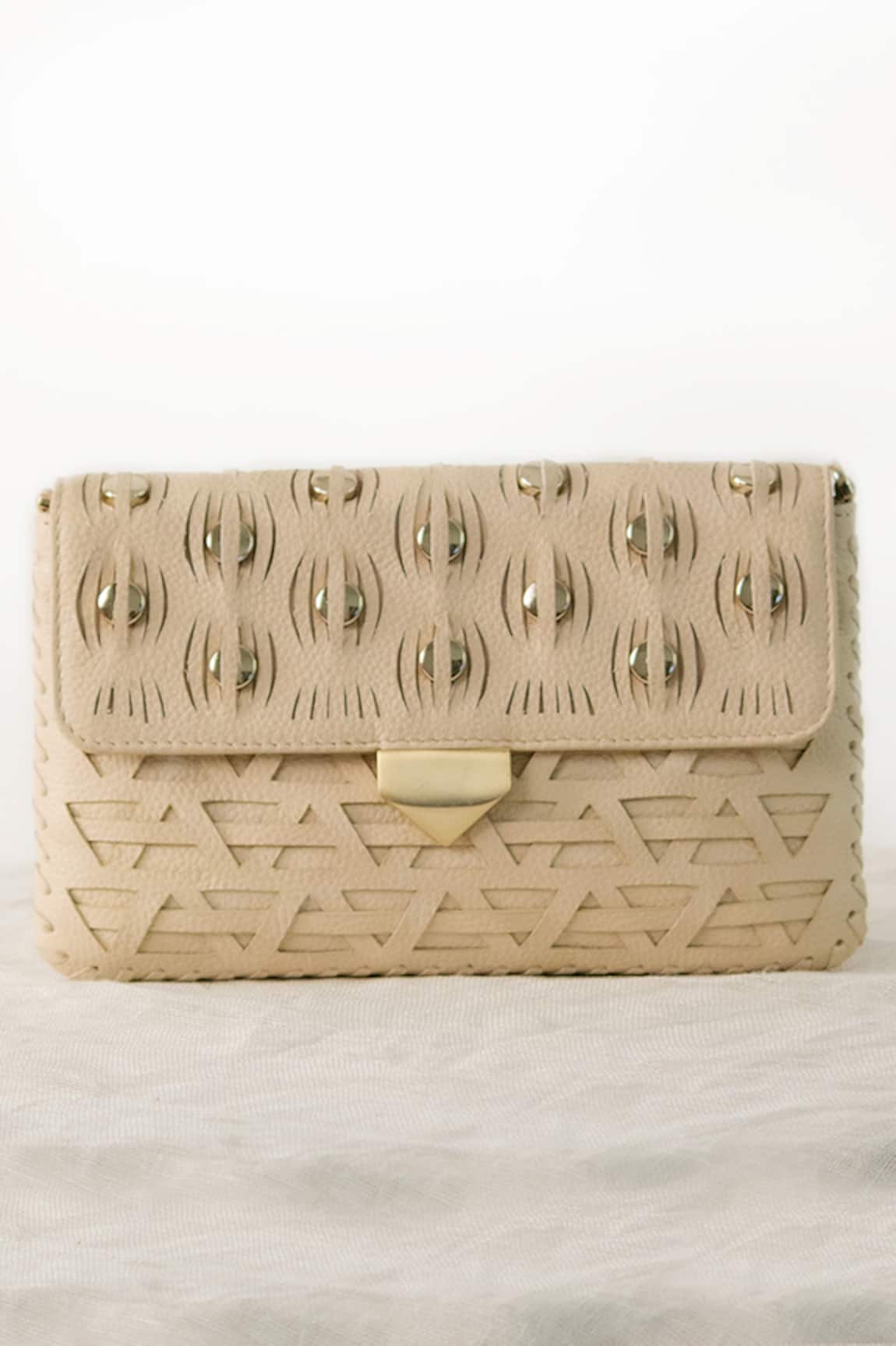Devina Juneja Woven Flap Clutch