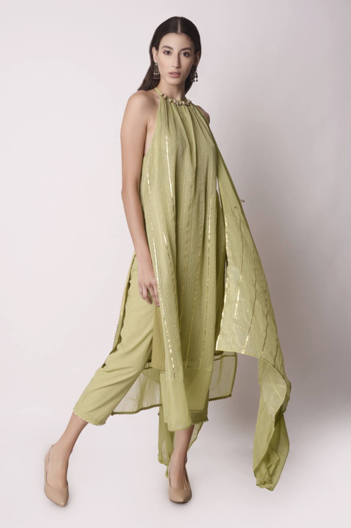 Shwetanga Embroidered Kurta Pant Set 