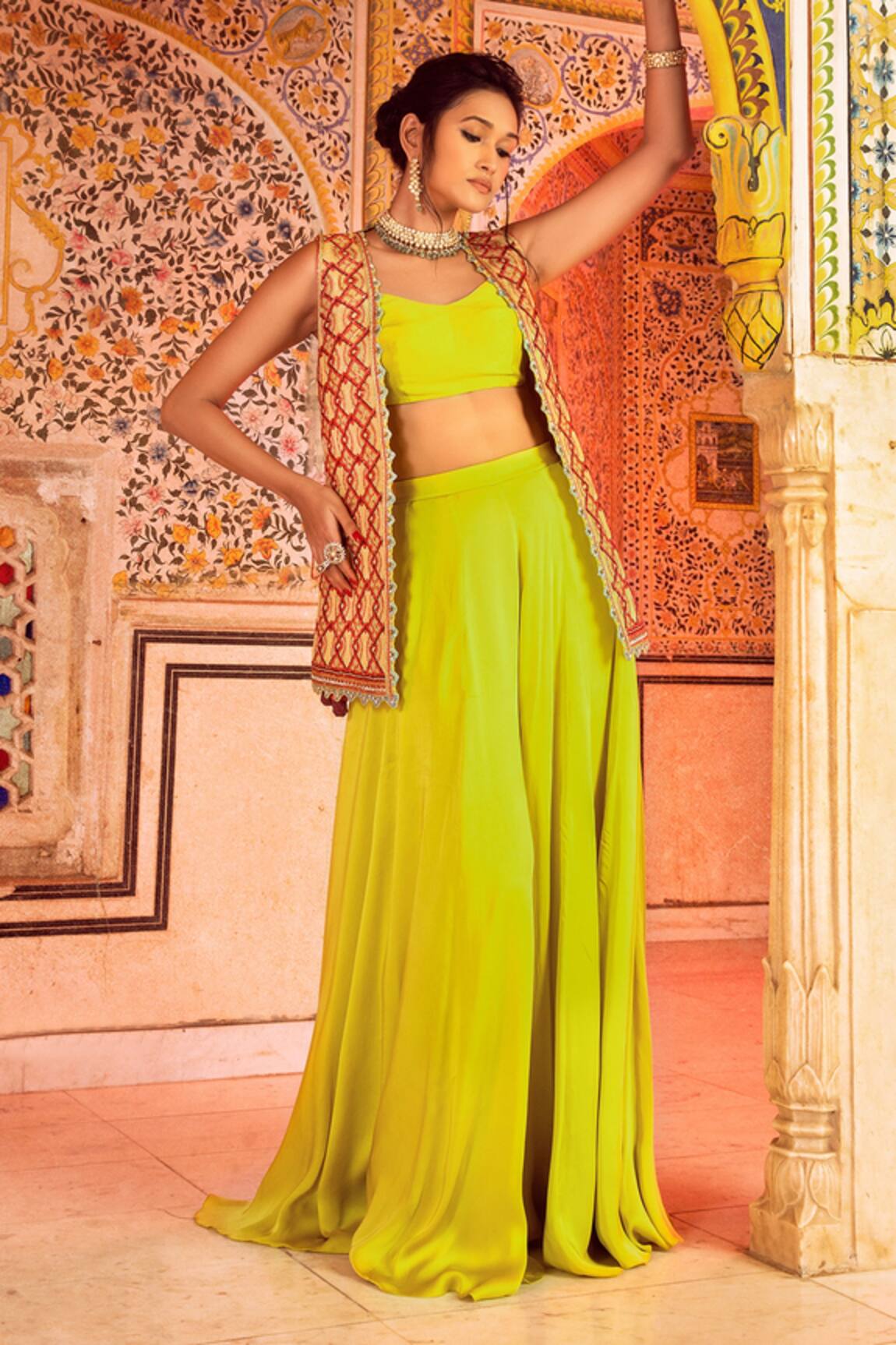 Supria Munjal Chanderi Jacket & Palazzo Set