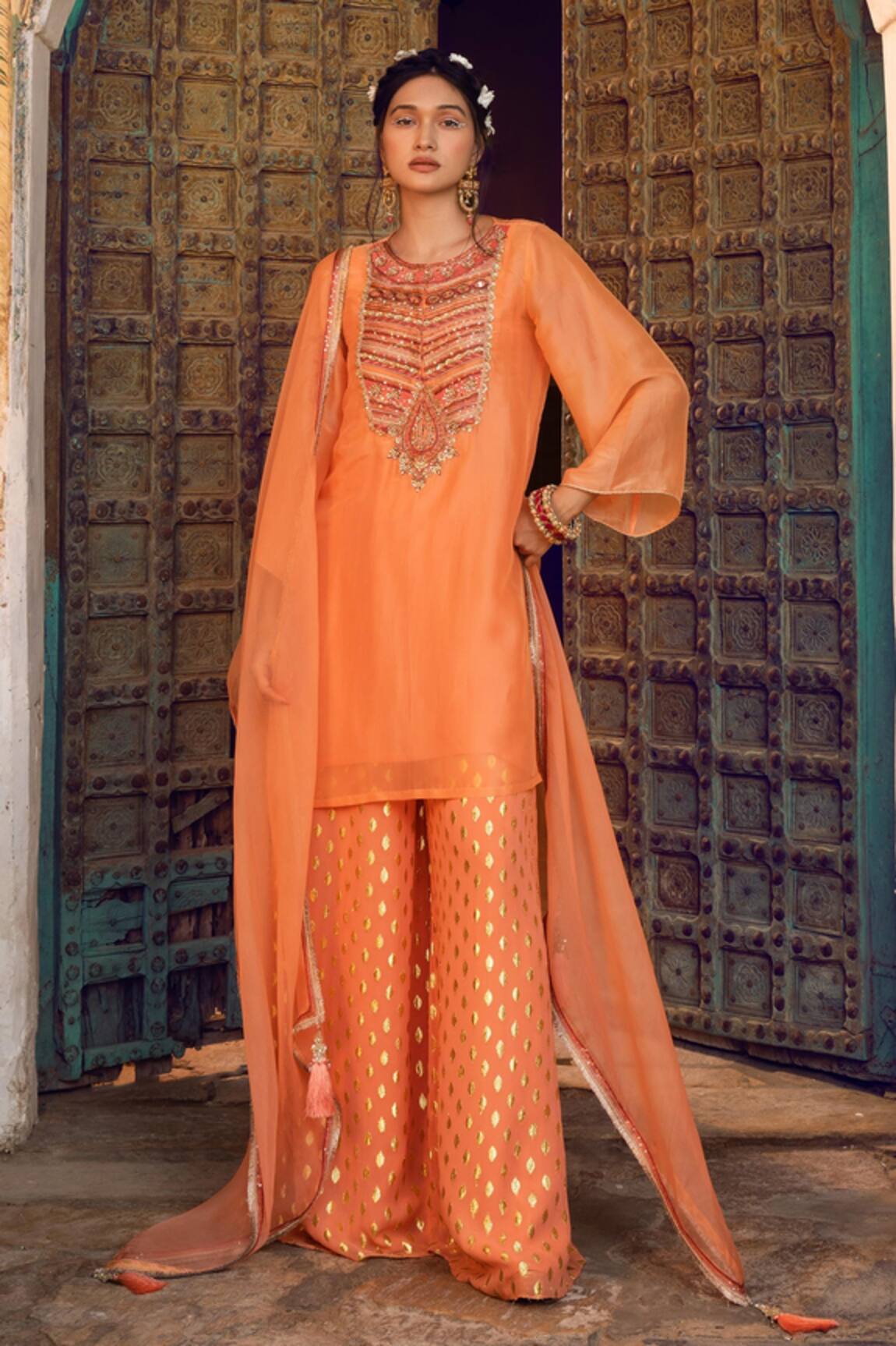 Supria Munjal Embroidered Kurta Palazzo Set