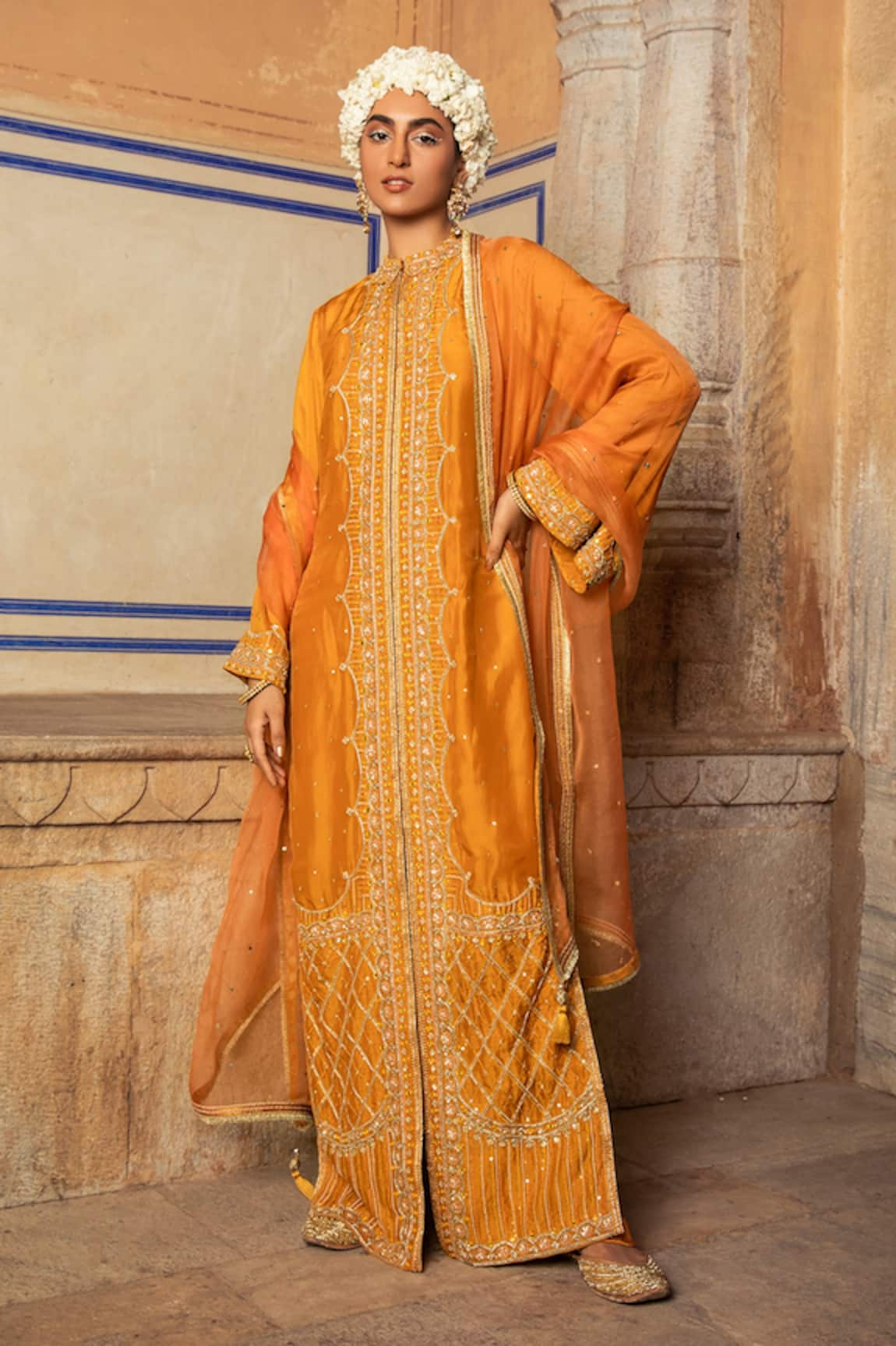 Supria Munjal Embroidered Jacket Style Kurta Set