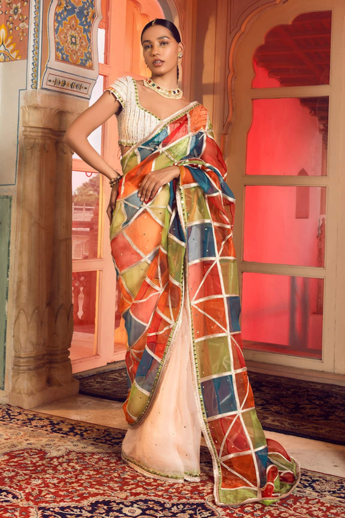 Supria Munjal Embroidered Saree With Blouse