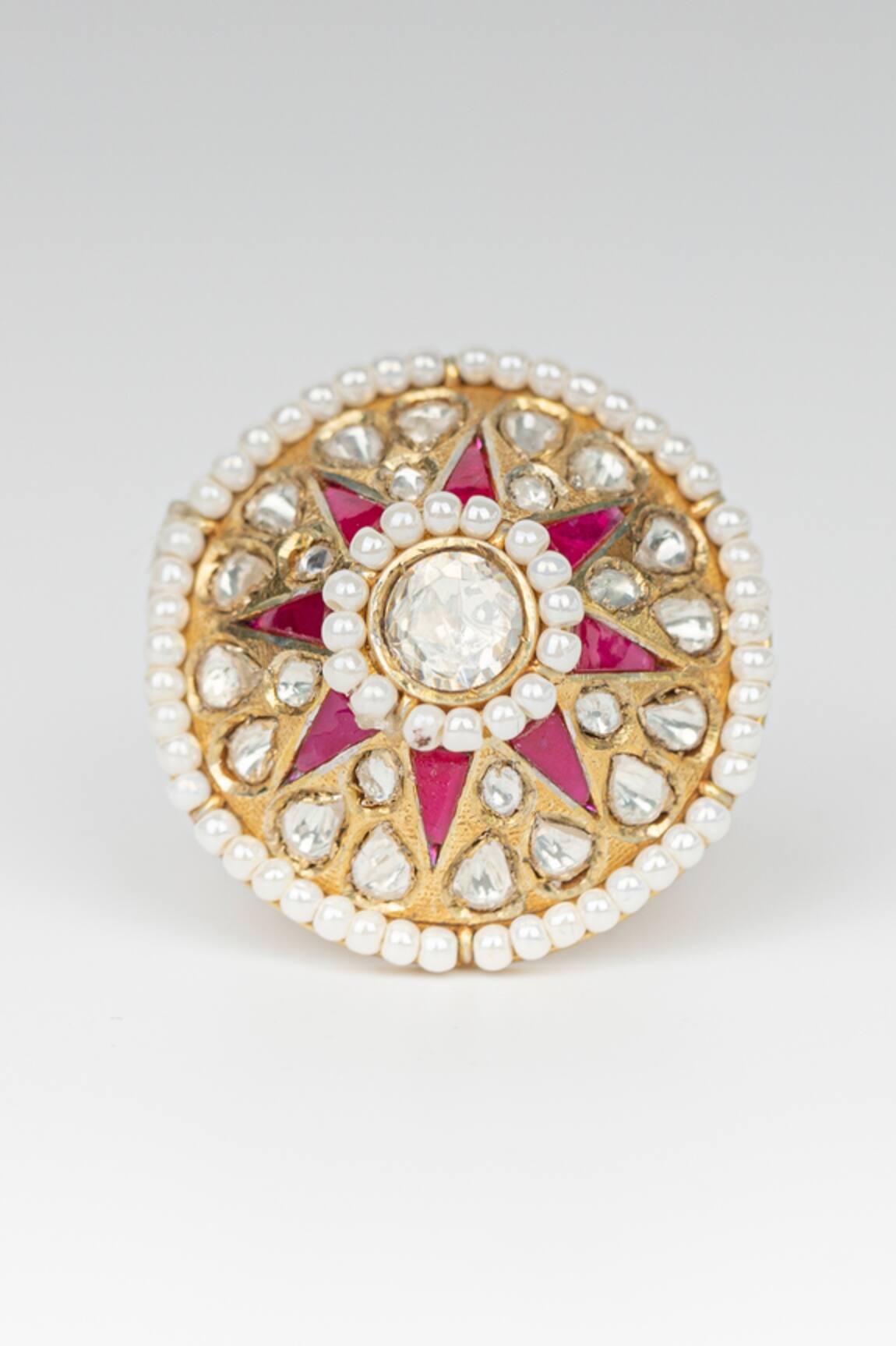 Osvag India Pearl Embellished Ring 