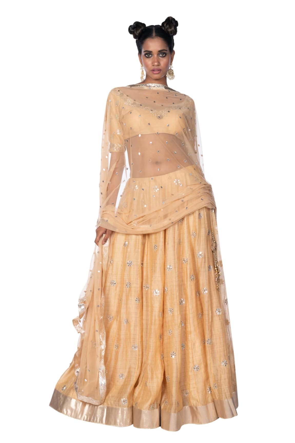 Debarun Chanderi Lehenga Set