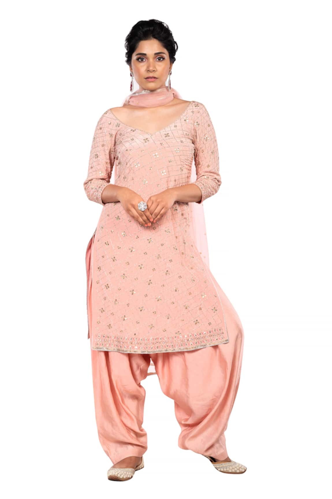 Debarun Crepe Kurta Patiala Set