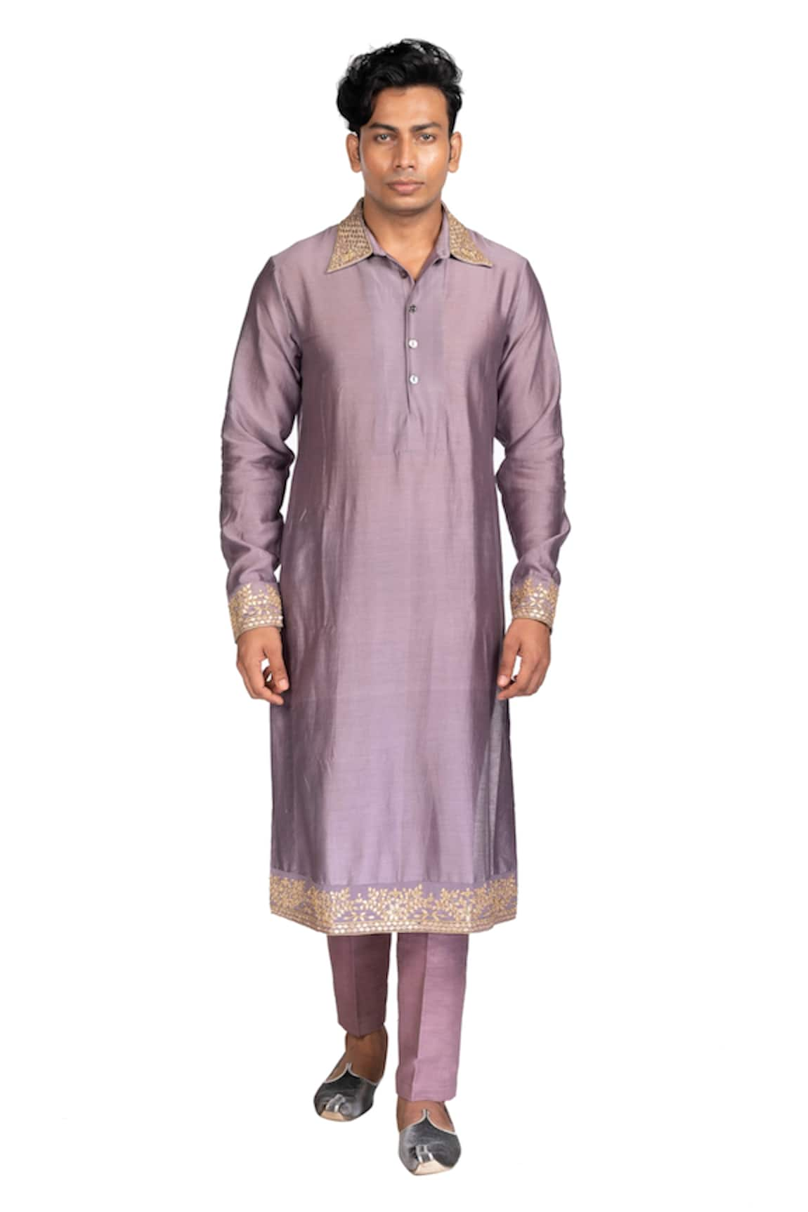 Debarun Chanderi Kurta Set