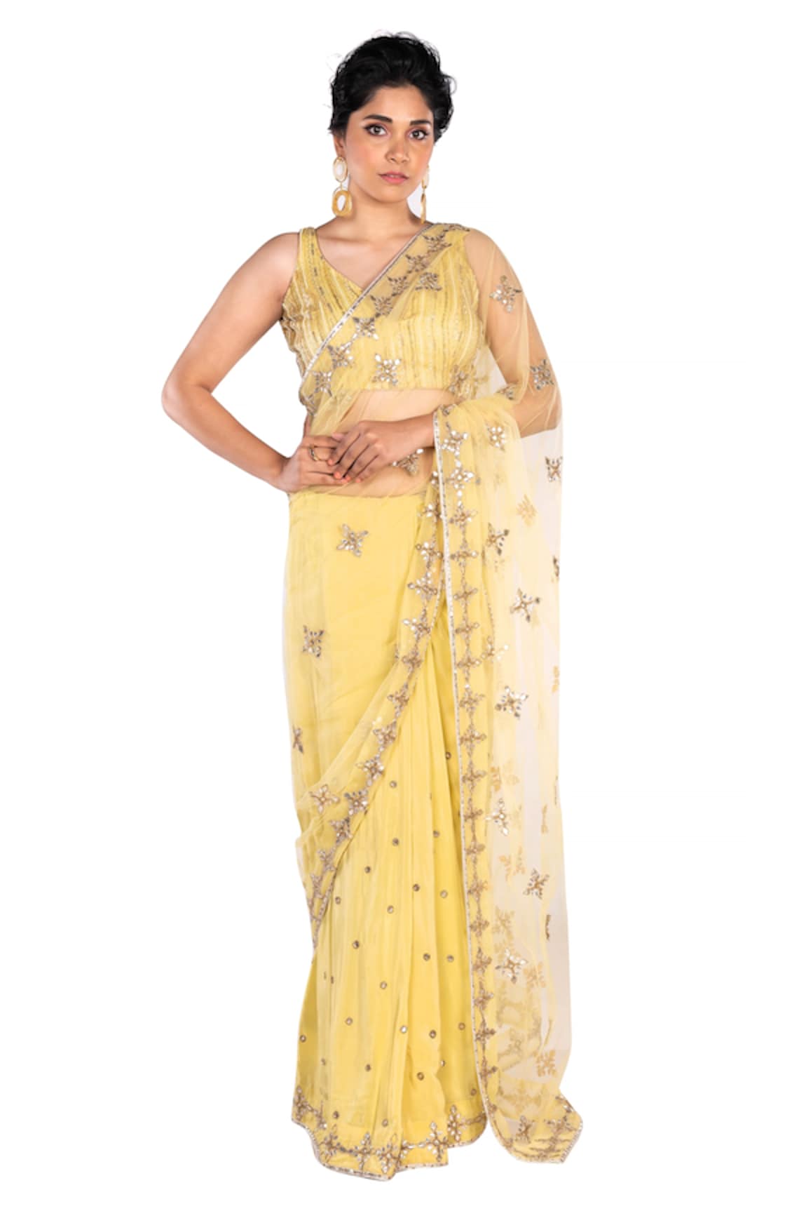 Debarun Crepe Saree With Blouse