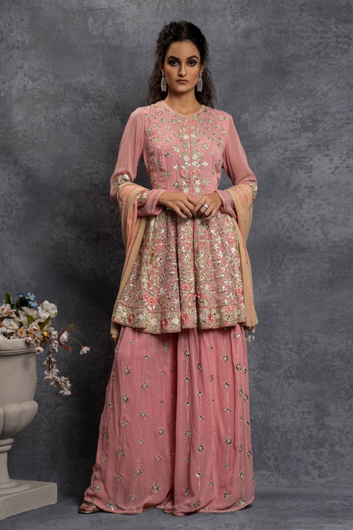 Shian Embroidered Kurta & Sharara Set