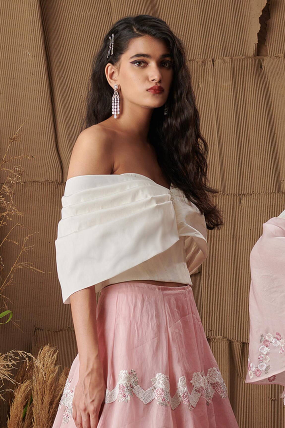 Shriya Som Butterfly Draped Crop Top