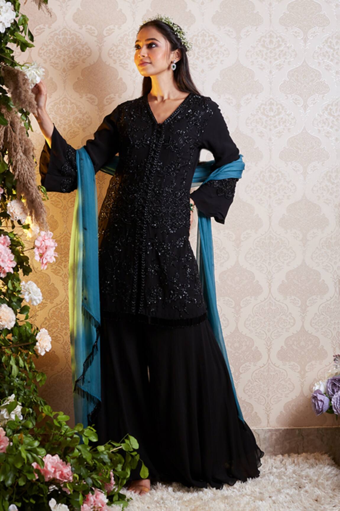 Soha By Harleen And Sona Inaya Embroidered Kurta Sharara Set