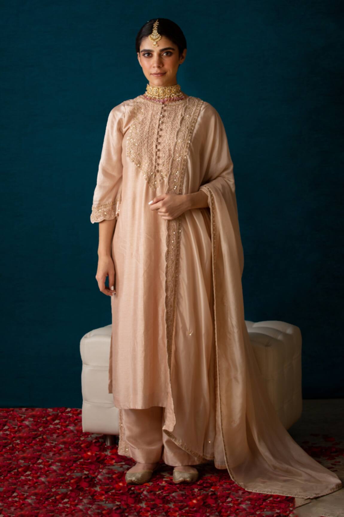 Soha By Harleen And Sona Keisha Embroidered Kurta Palazzo Set