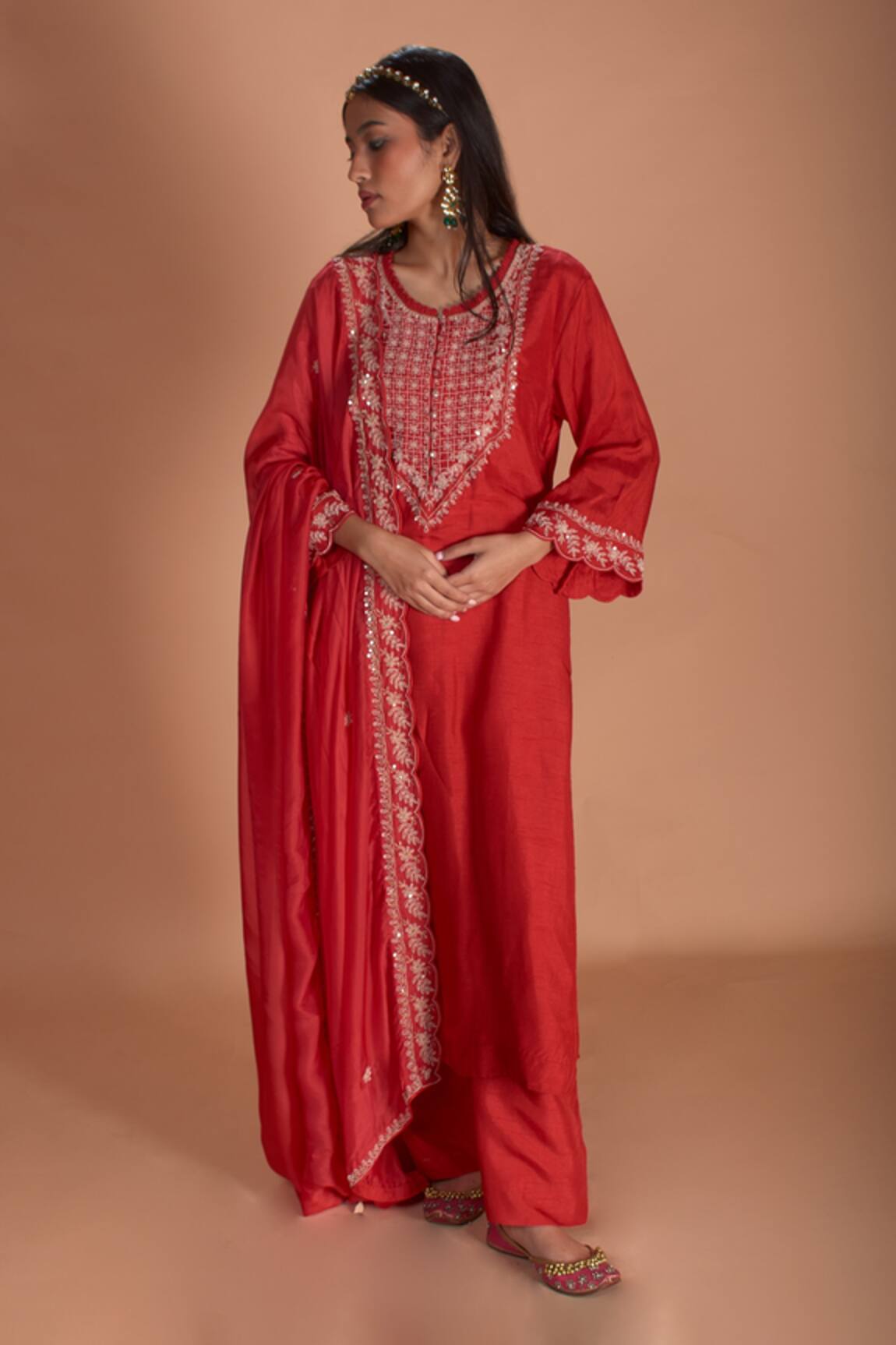 Soha By Harleen And Sona Keisha Embroidered Kurta Palazzo Set 