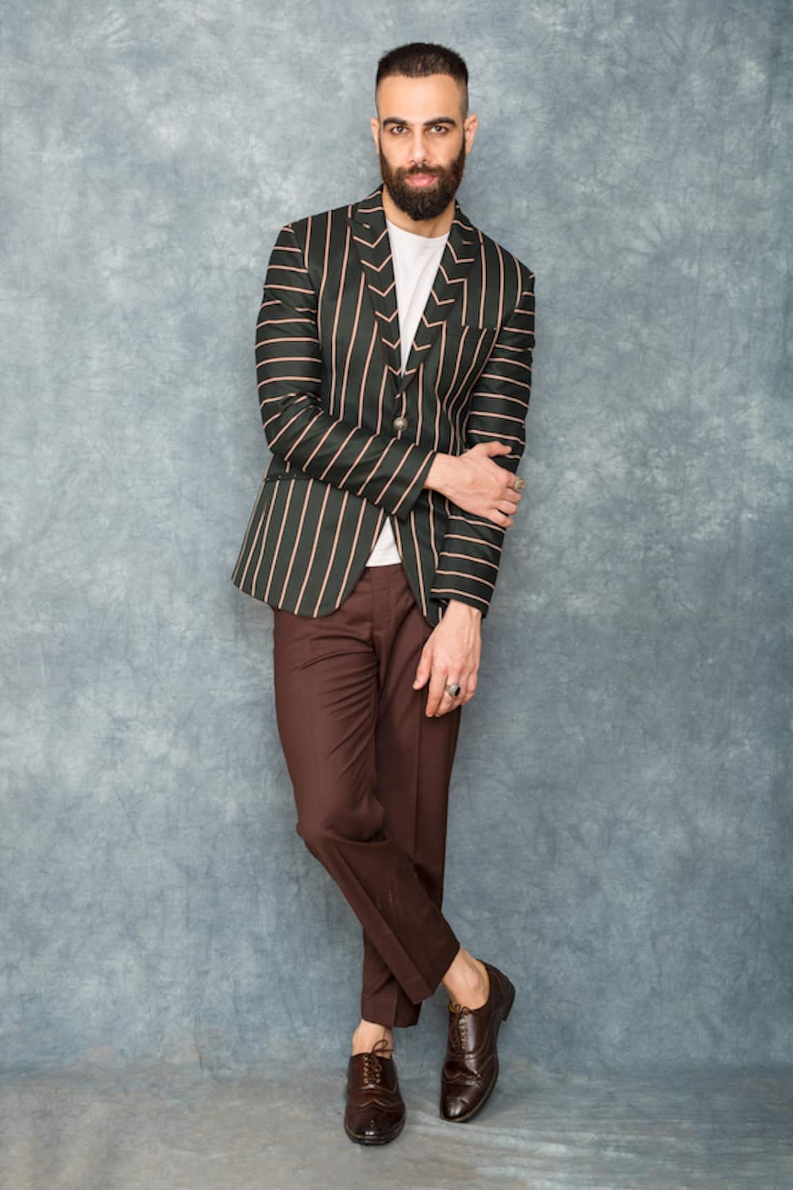 Sarab Khanijou Striped Blazer & Pant Set