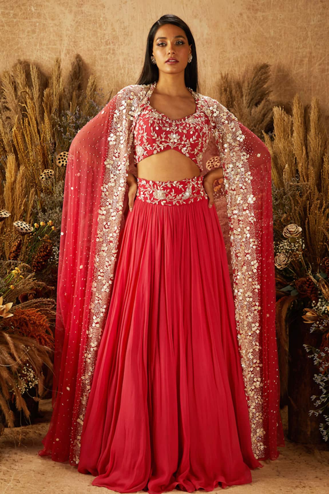 Shloka Khialani Embroidered Bridal Lehenga Set 