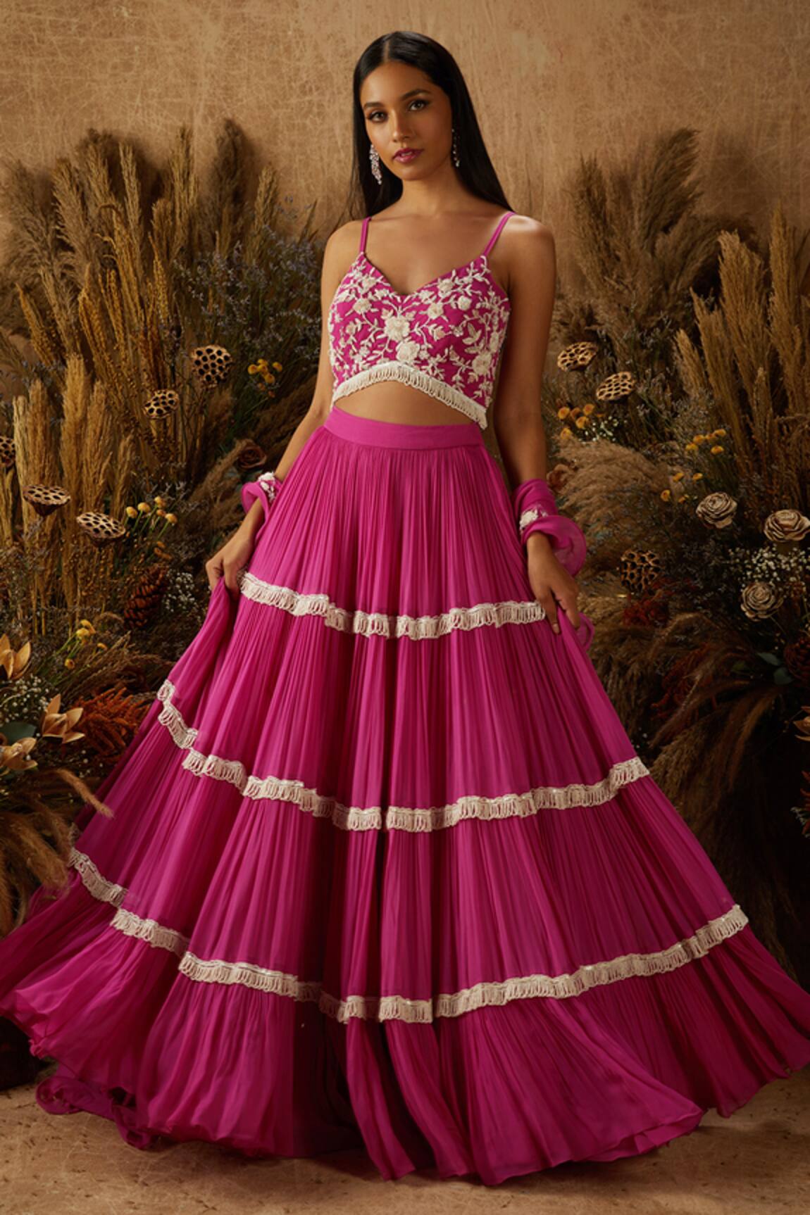 Shloka Khialani Gathered Lehenga Set 