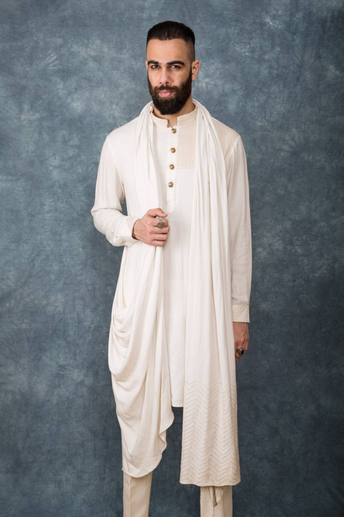 Sarab Khanijou Draped Kurta Set