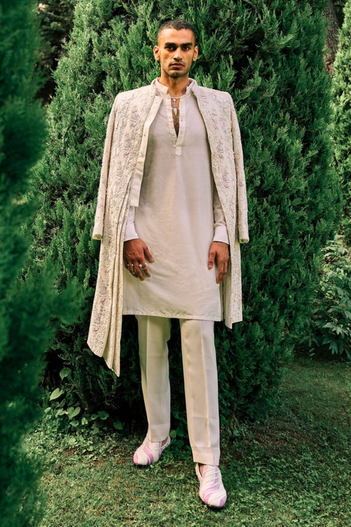 Sarab Khanijou Embroidered Sherwani Set