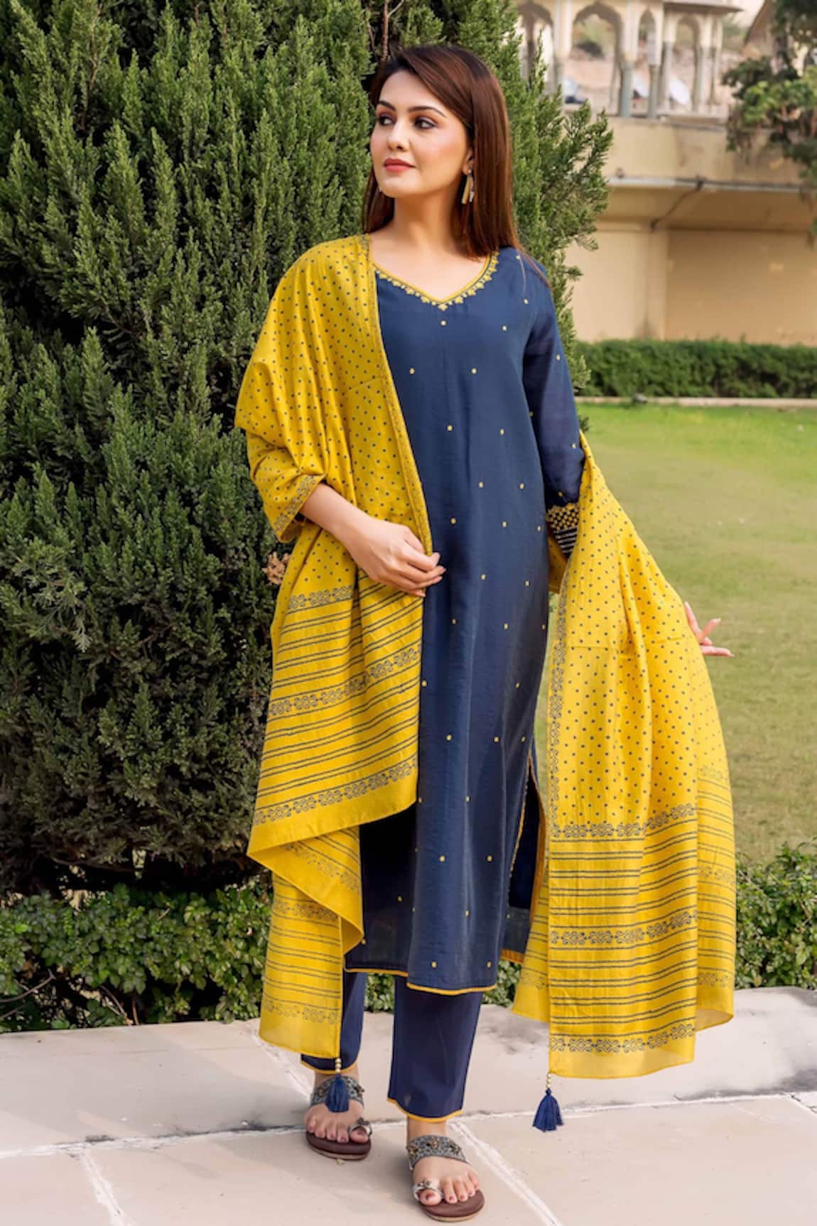 Missprint Chanderi Kurta Set