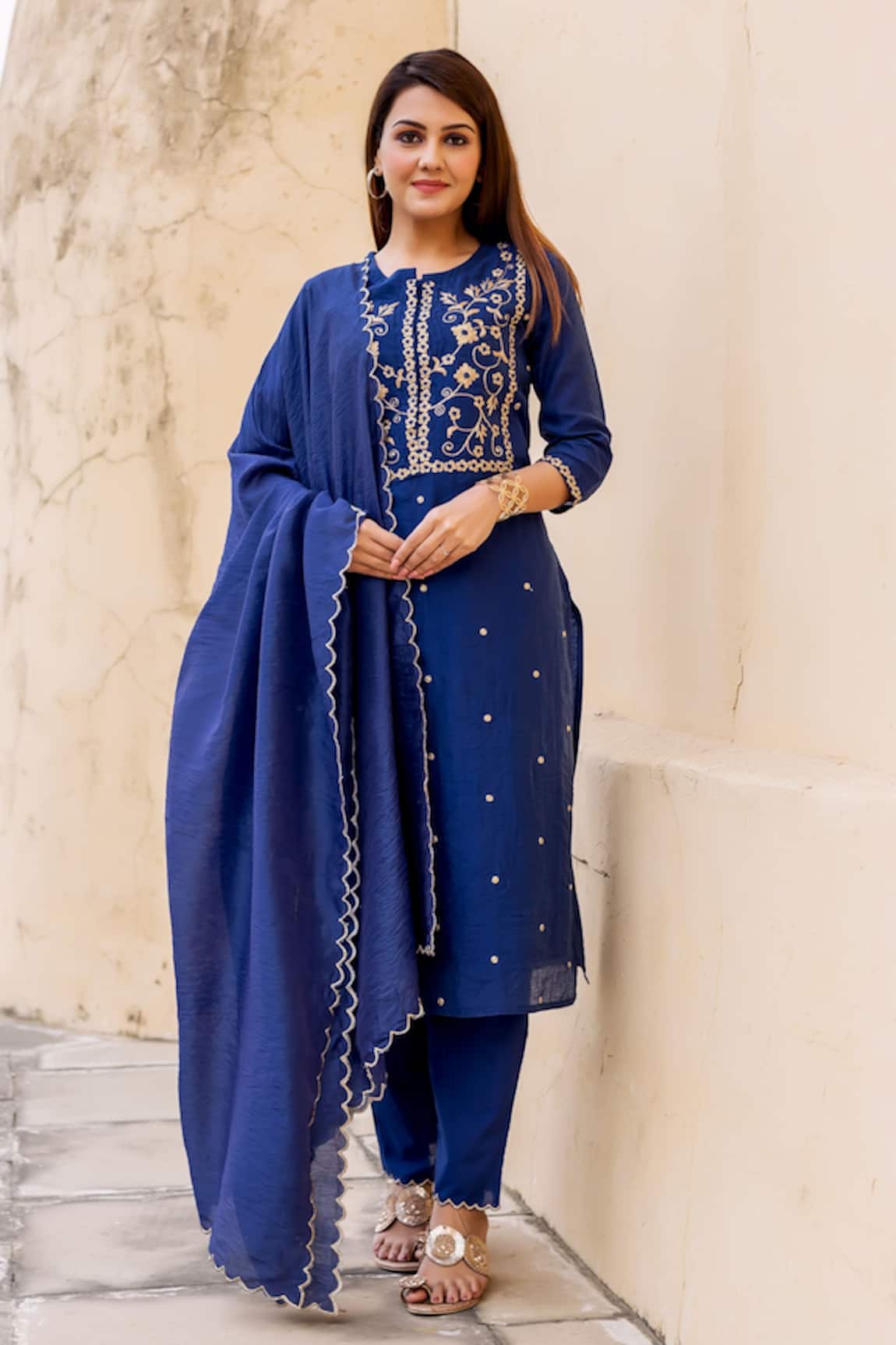 Missprint Chanderi Kurta Set