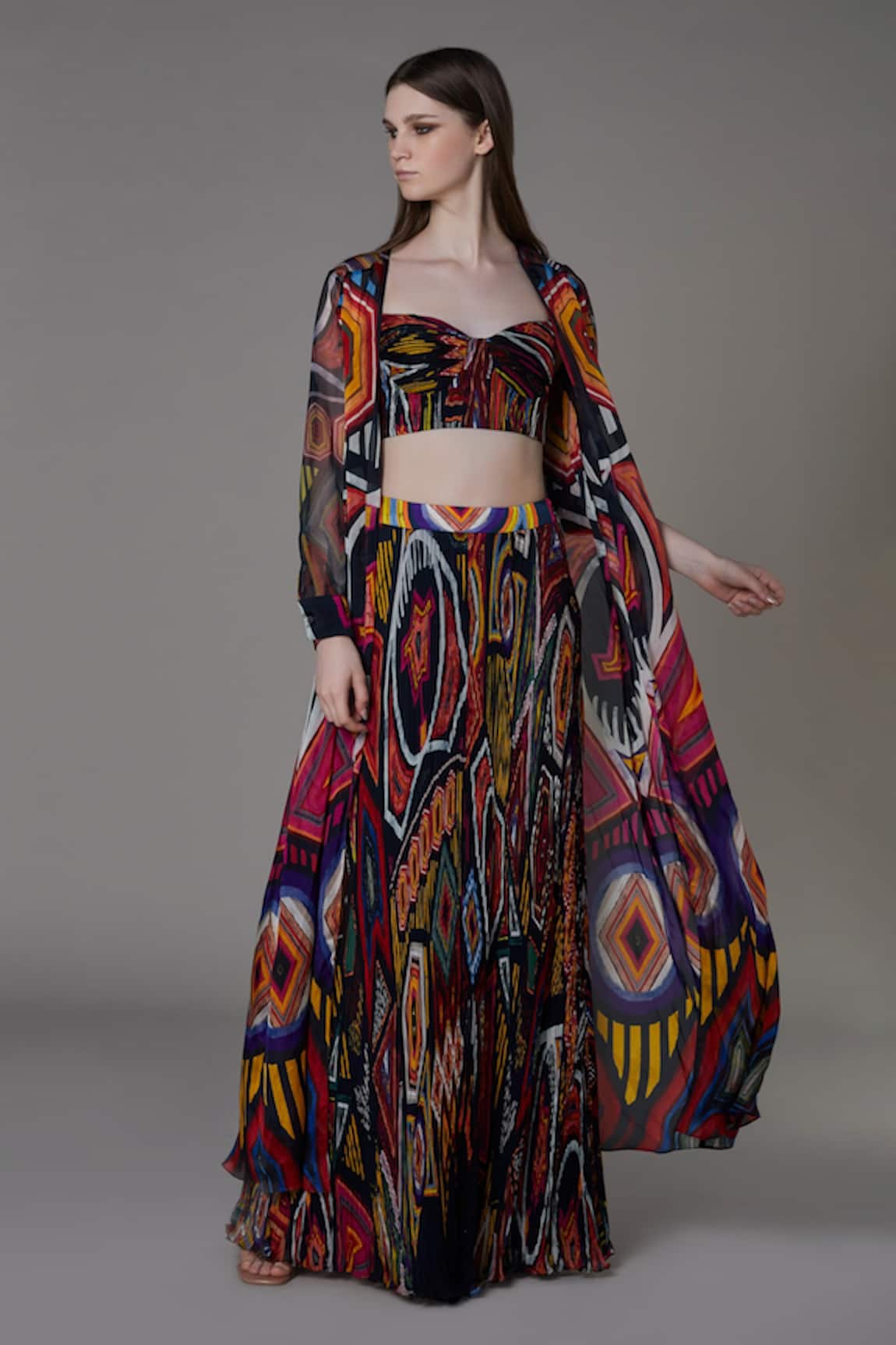 Saaksha & Kinni Abstract Print Skirt
