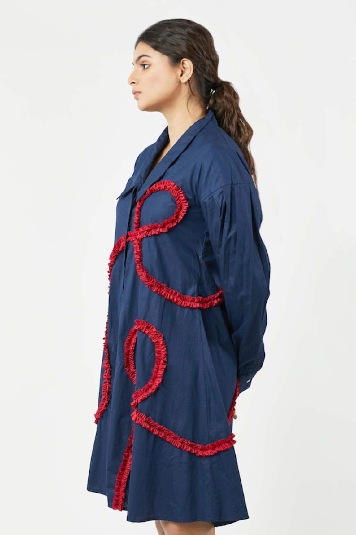 Studio Moda India Frill Shirt Dress