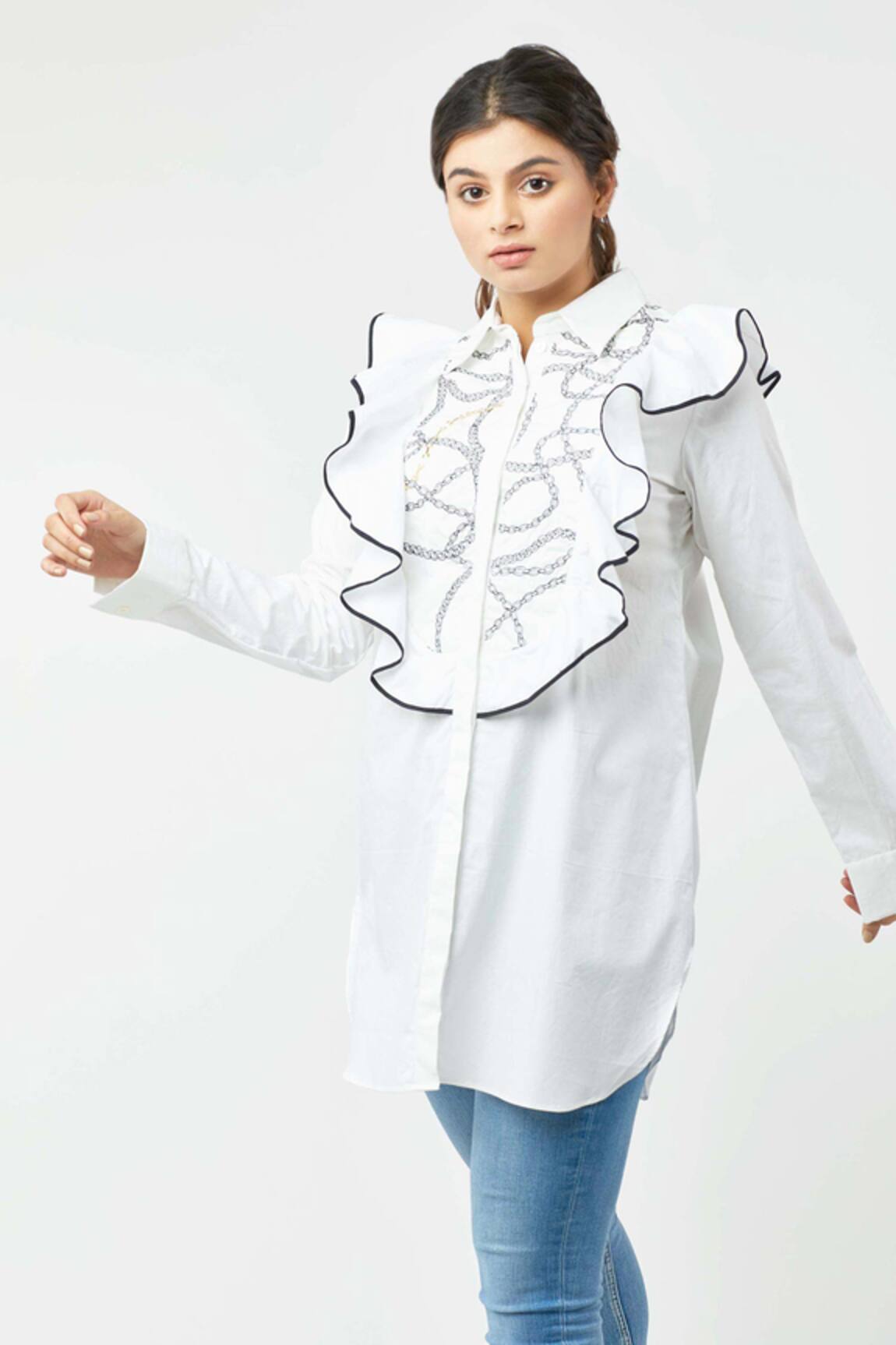 Studio Moda India Ruffle Shirt