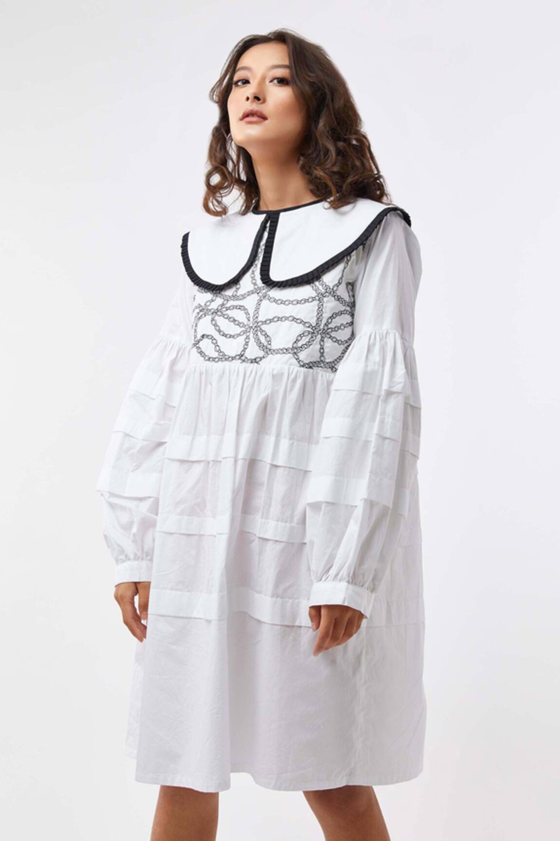 Studio Moda India Peter Pan Collar Dress