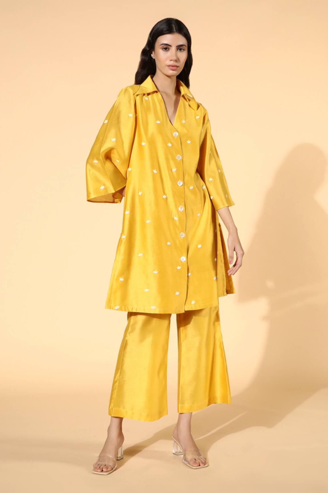 Meadow Silk Chanderi Tunic & Pant Set