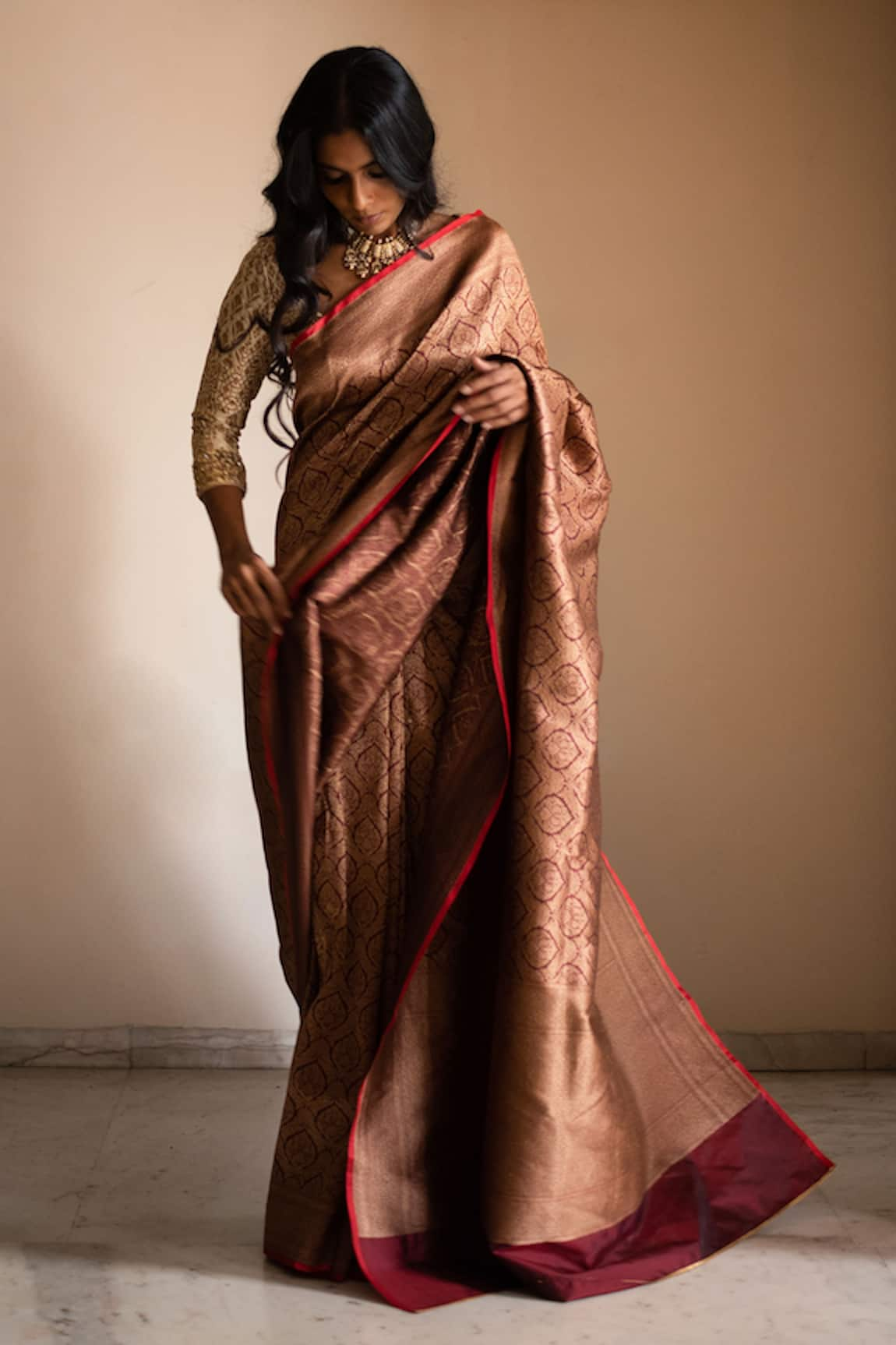 Priyanka Raajiv Silk Brocade Banarasi Saree