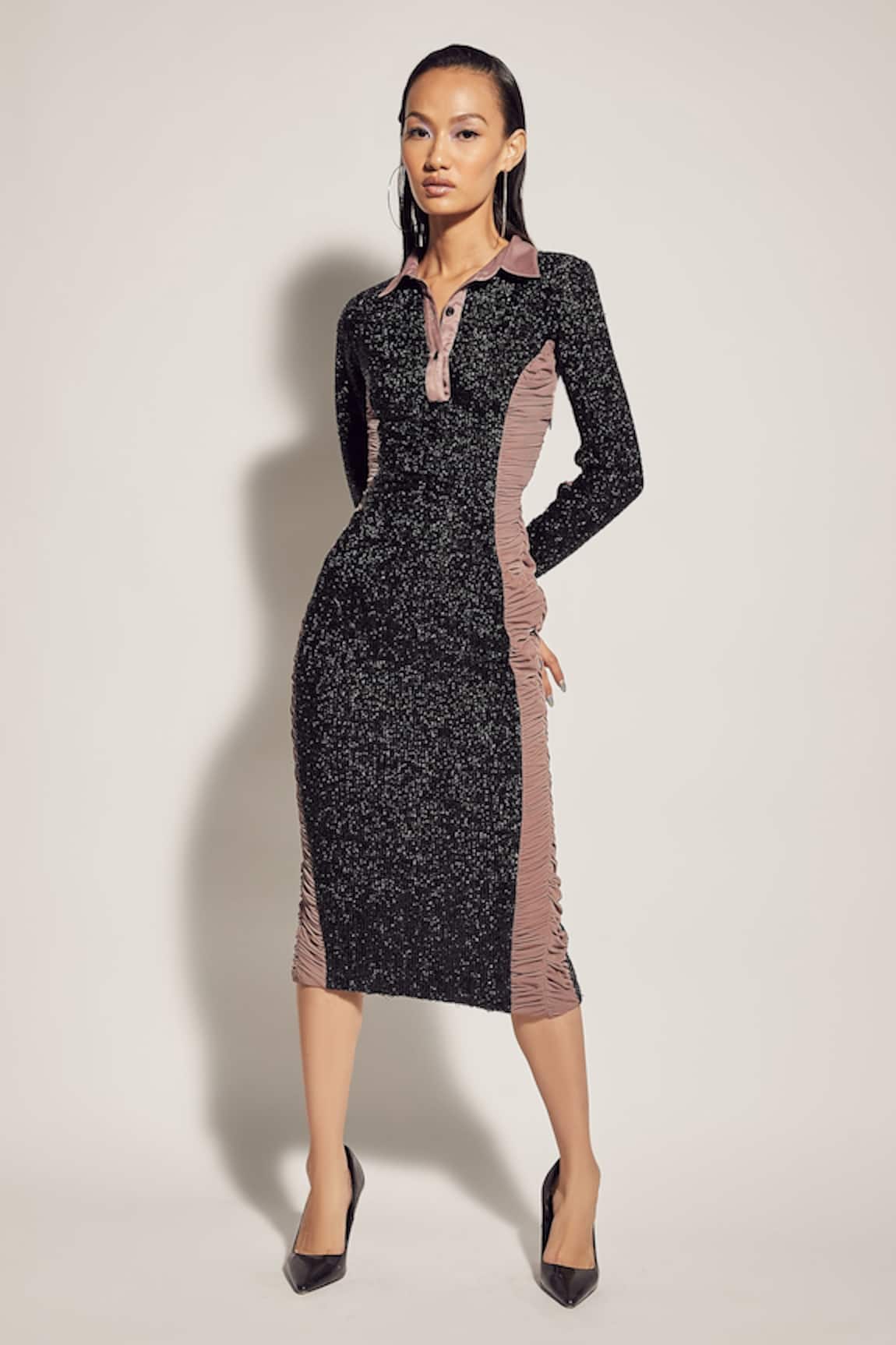 Sameer Madan Bodycon Midi Dress