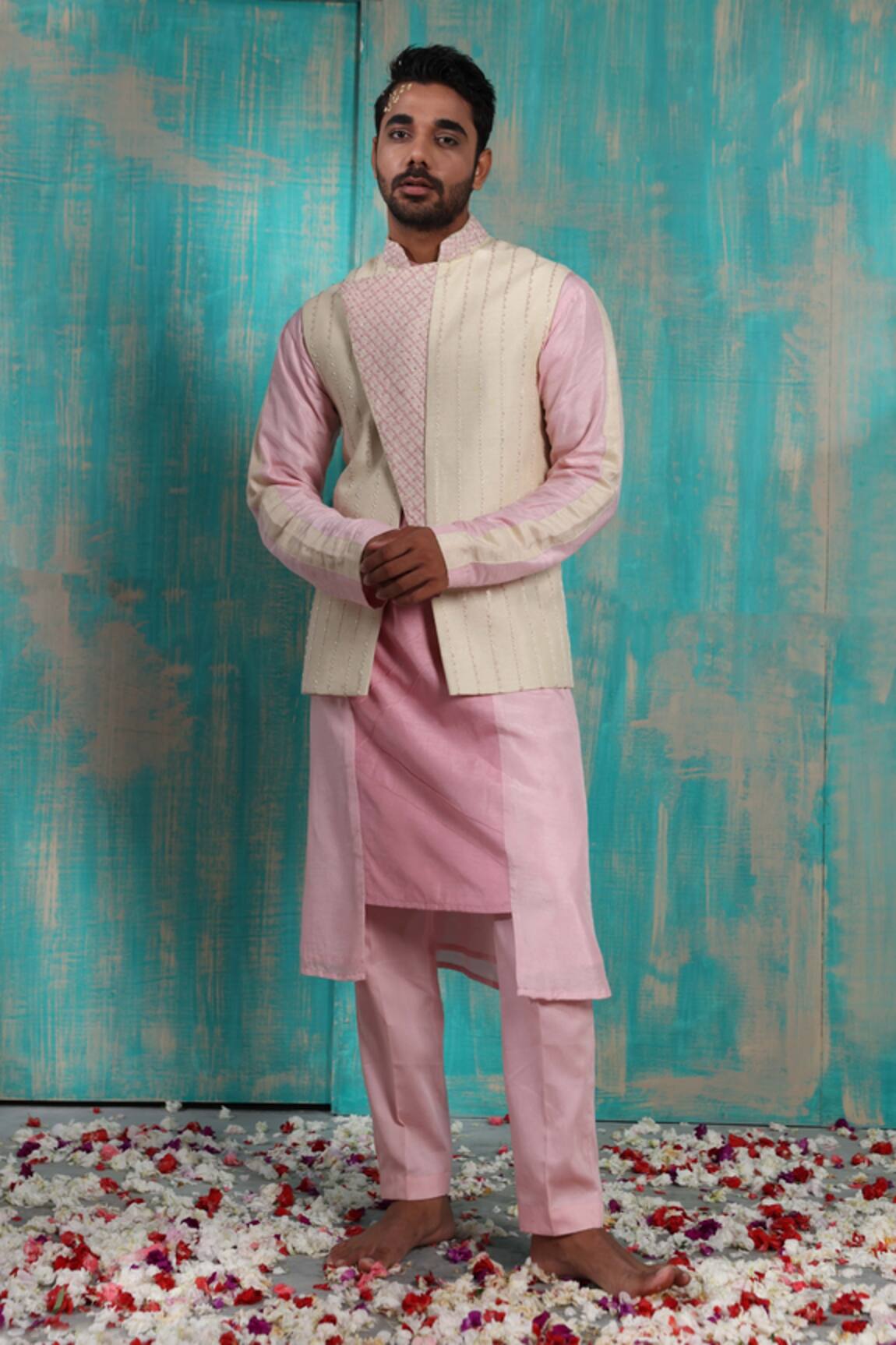 Smriti By Anju Agarwal Advaith Silk Bundi & Kurta Set 