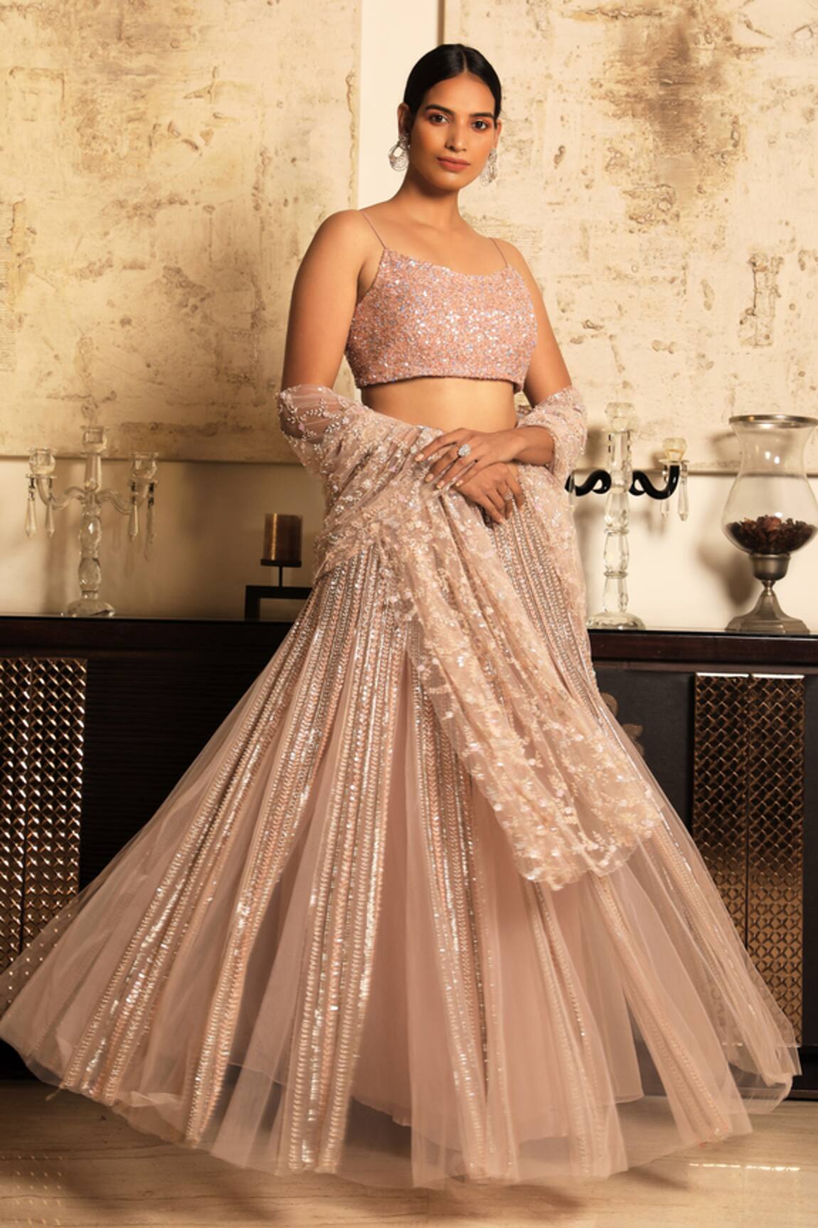 COUTURE BY NIHARIKA Embroidered Organza Lehenga Set 