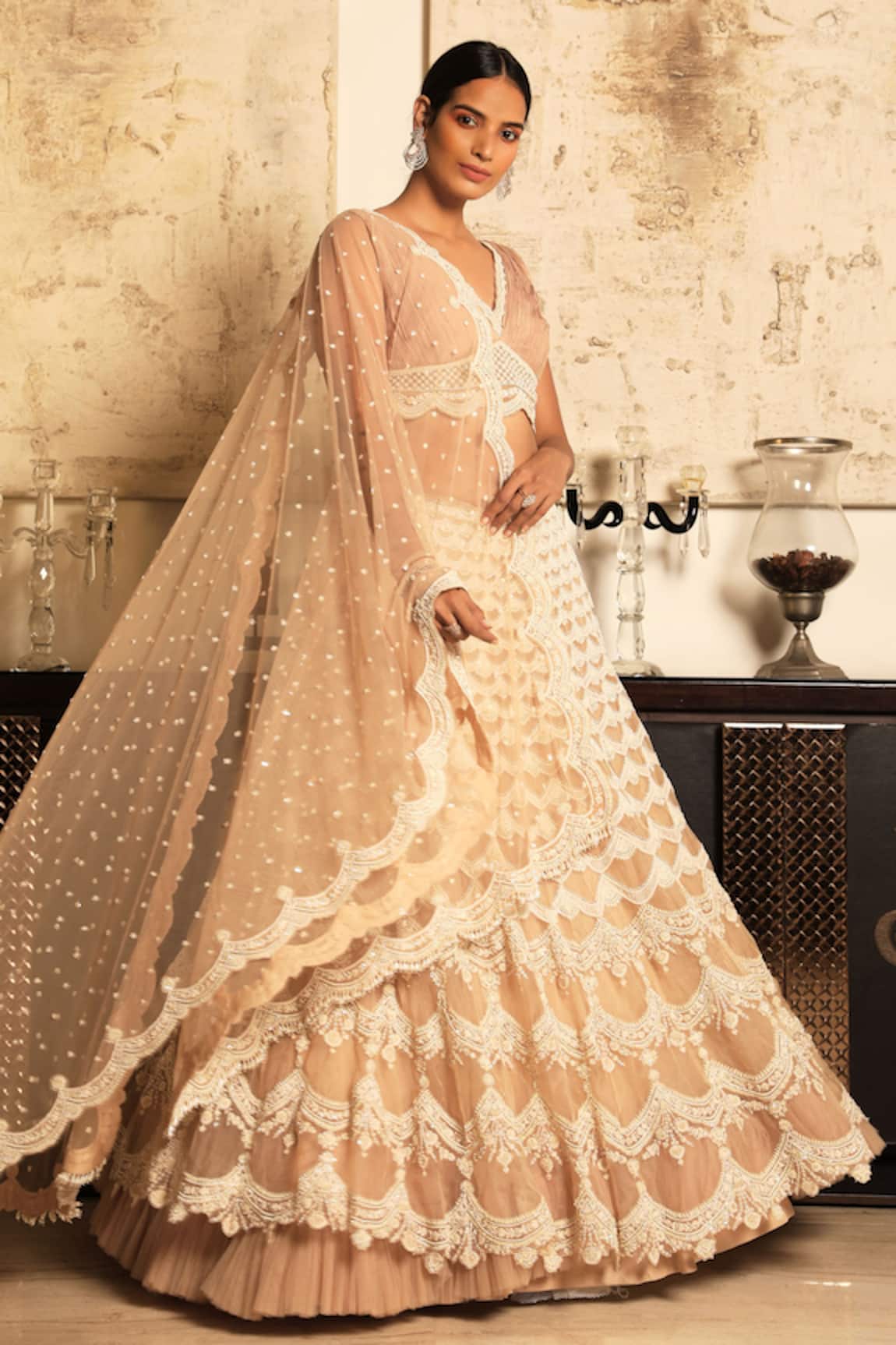 COUTURE BY NIHARIKA Embroidered Organza Lehenga Set 