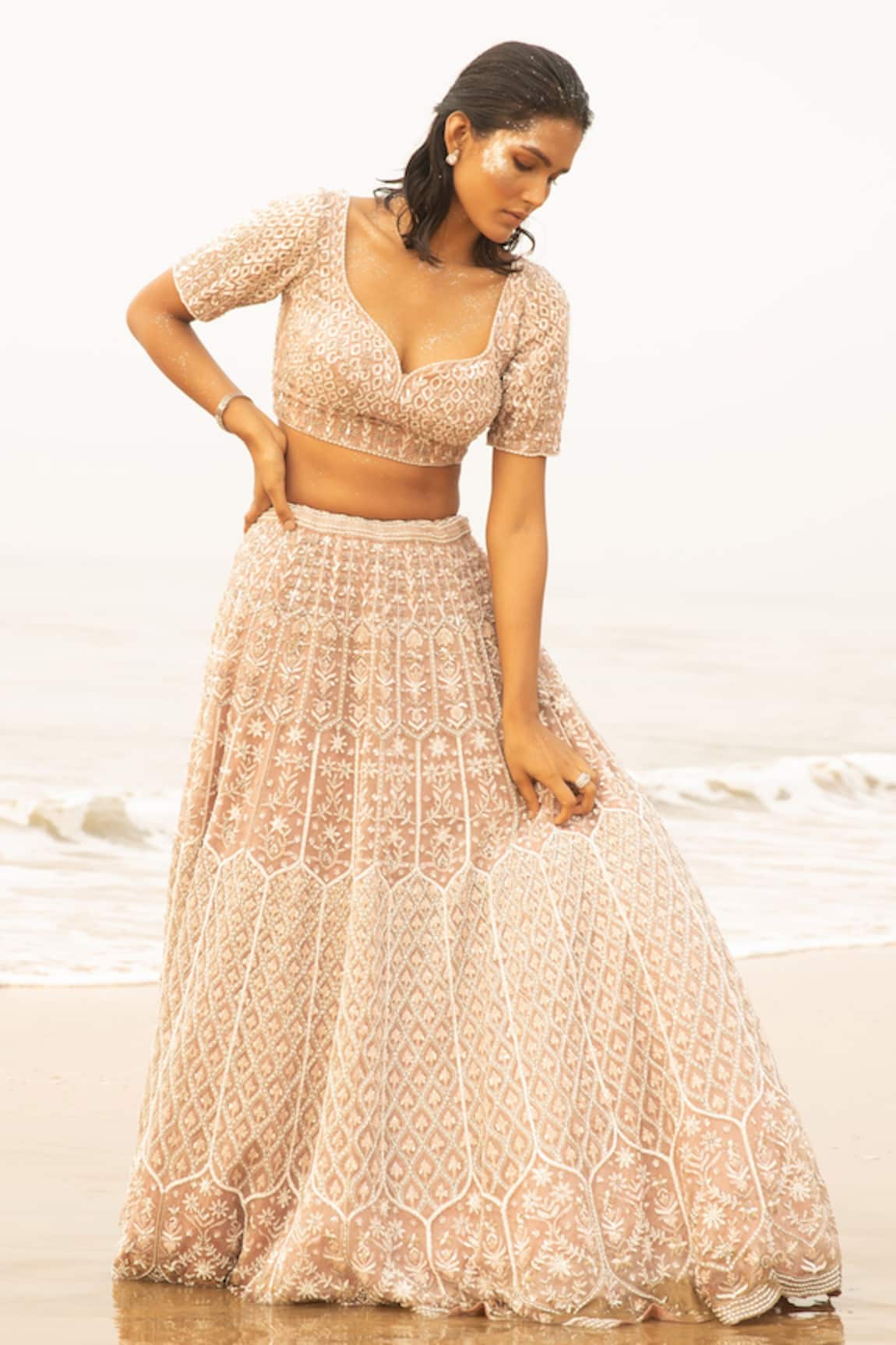 Decemberbyvivek Embroidered Bridal Lehenga Set 