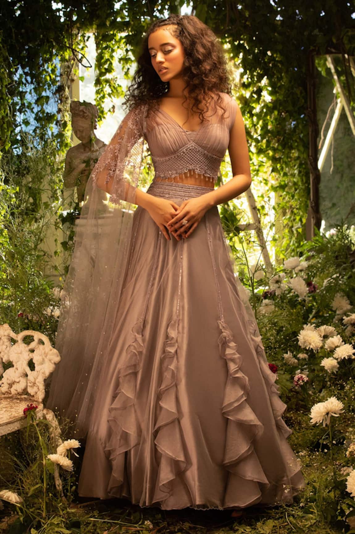 Decemberbyvivek Ruffled Lehenga Set