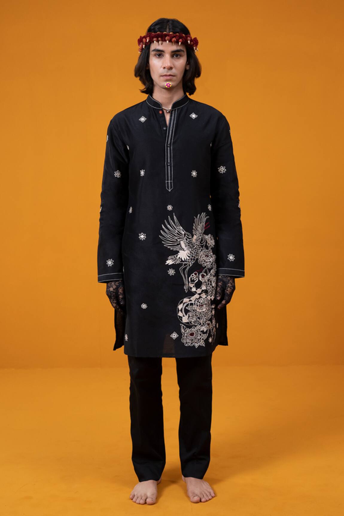 Wabi Sabi By Anshum-Ritesh Snakes & Cranes Kurta Set