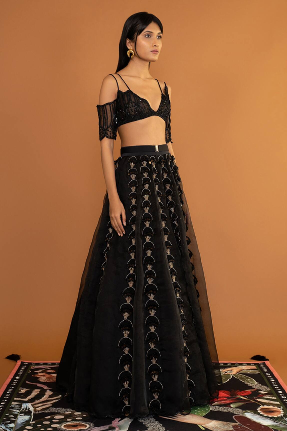 cold shoulder lehenga choli | Fashionworldhub