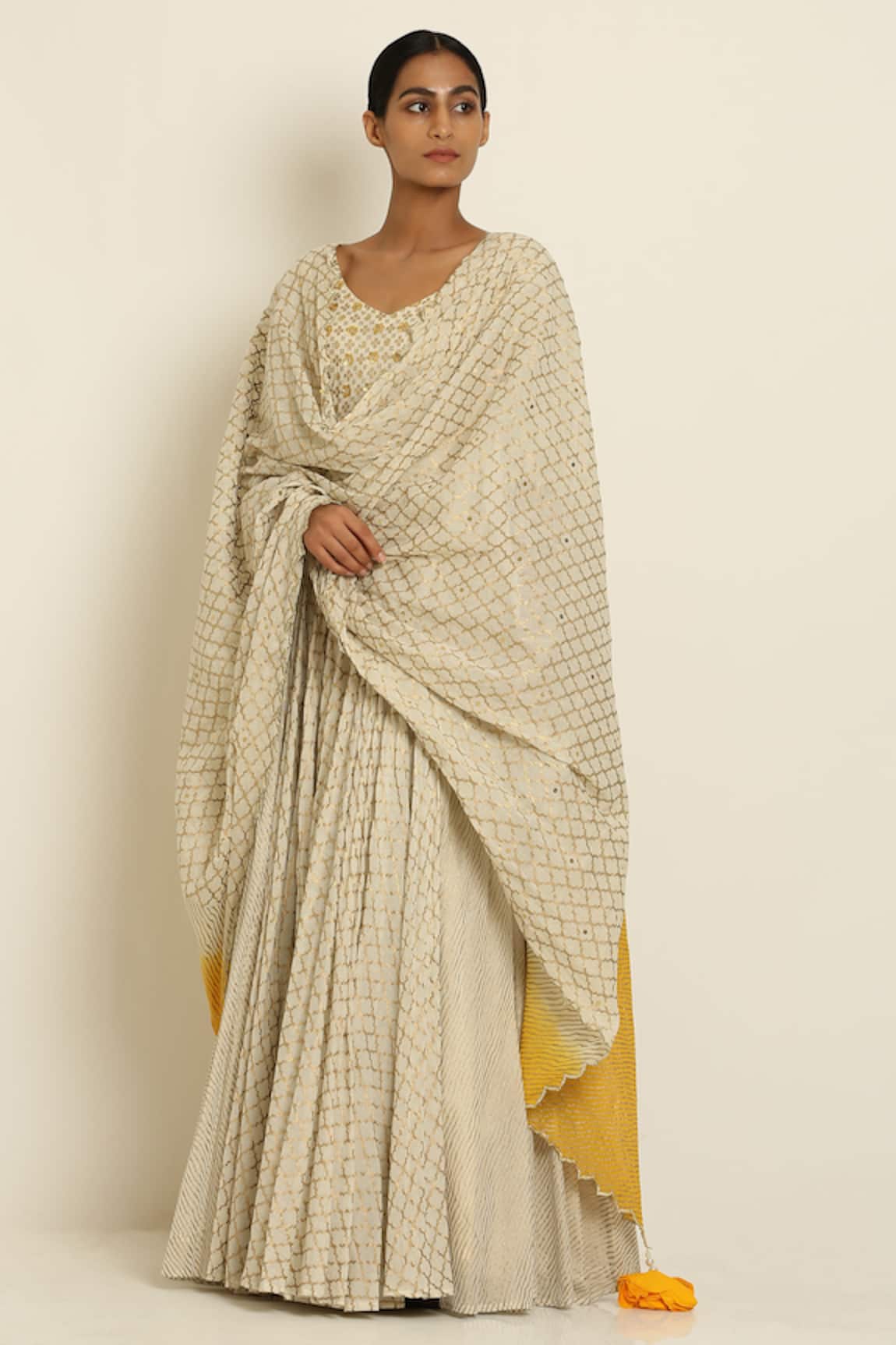 Seema Nanda Embroidered Anarkali with Dupatta