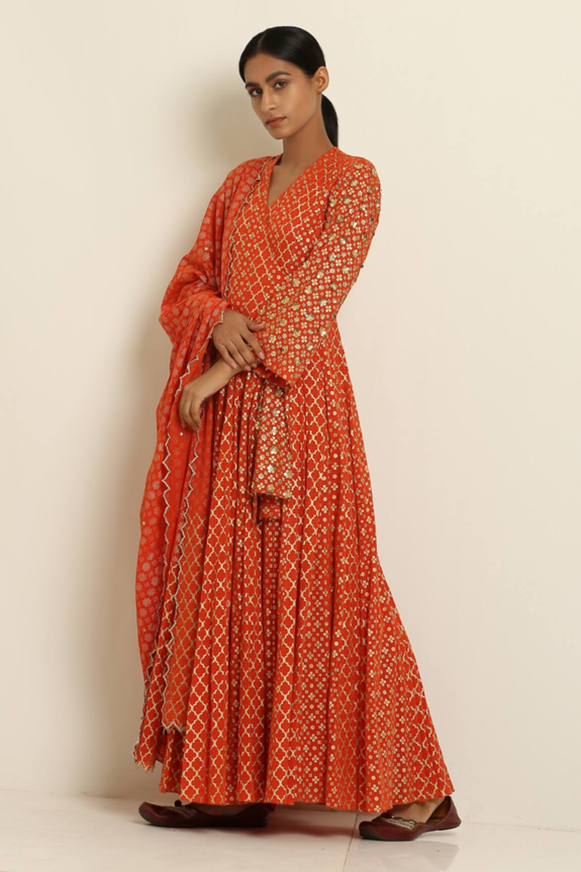 Seema Nanda Printed Angrakha 