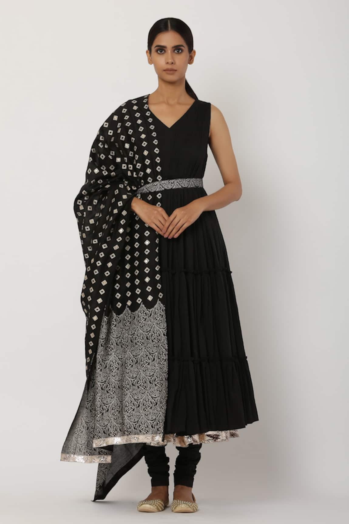 Seema Nanda Tiered Anarkali Set 