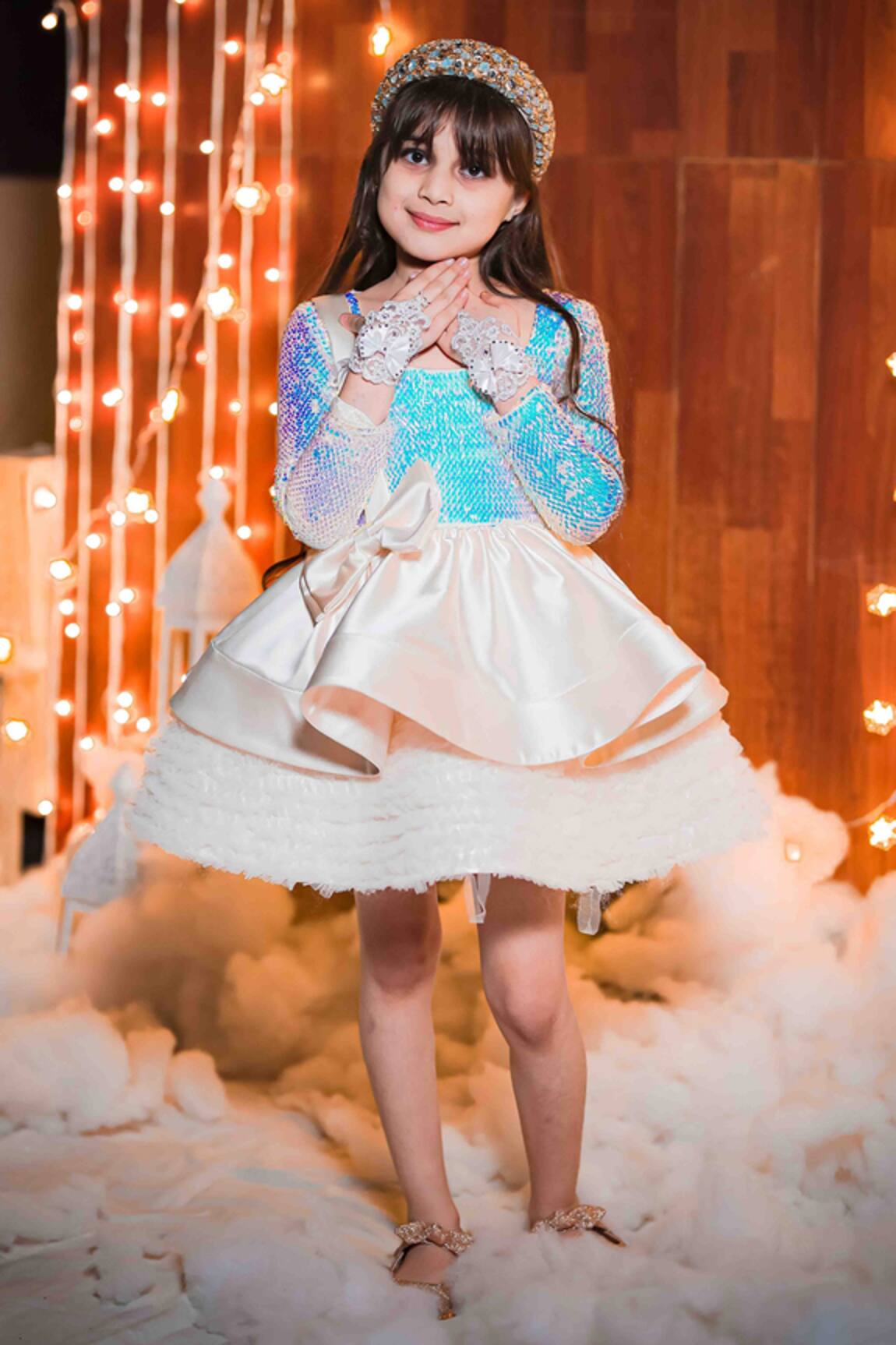 Hoity Moppet Sequin Dress With Bow