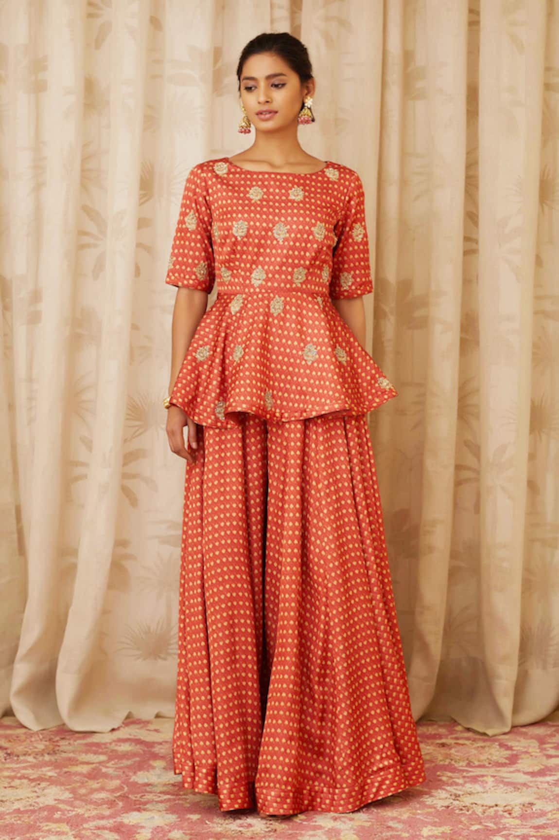 Shyam Narayan Prasad Peplum Top & Pant Set