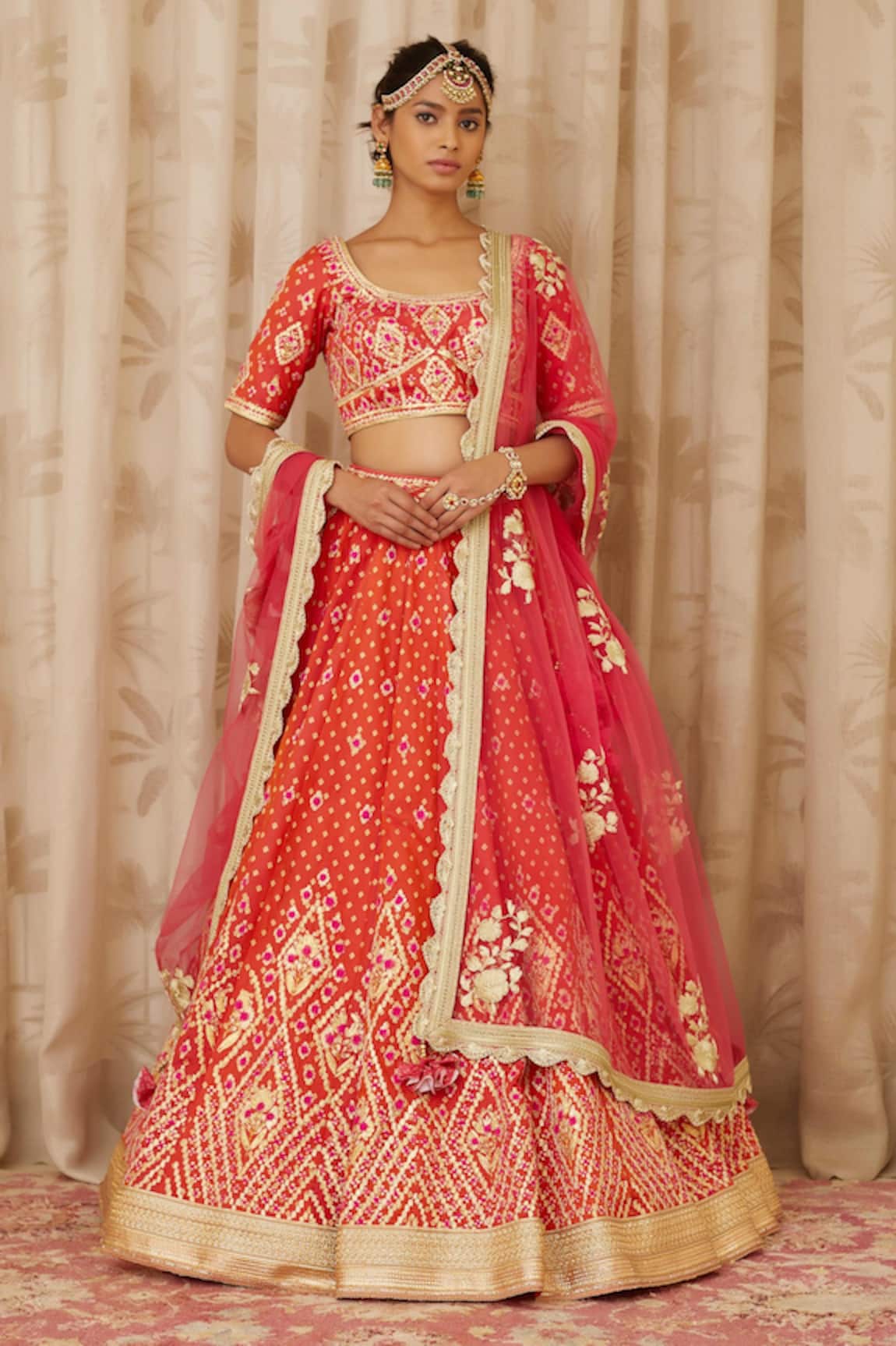 Shyam Narayan Prasad Embroidered Blouse Bridal Lehenga Set 