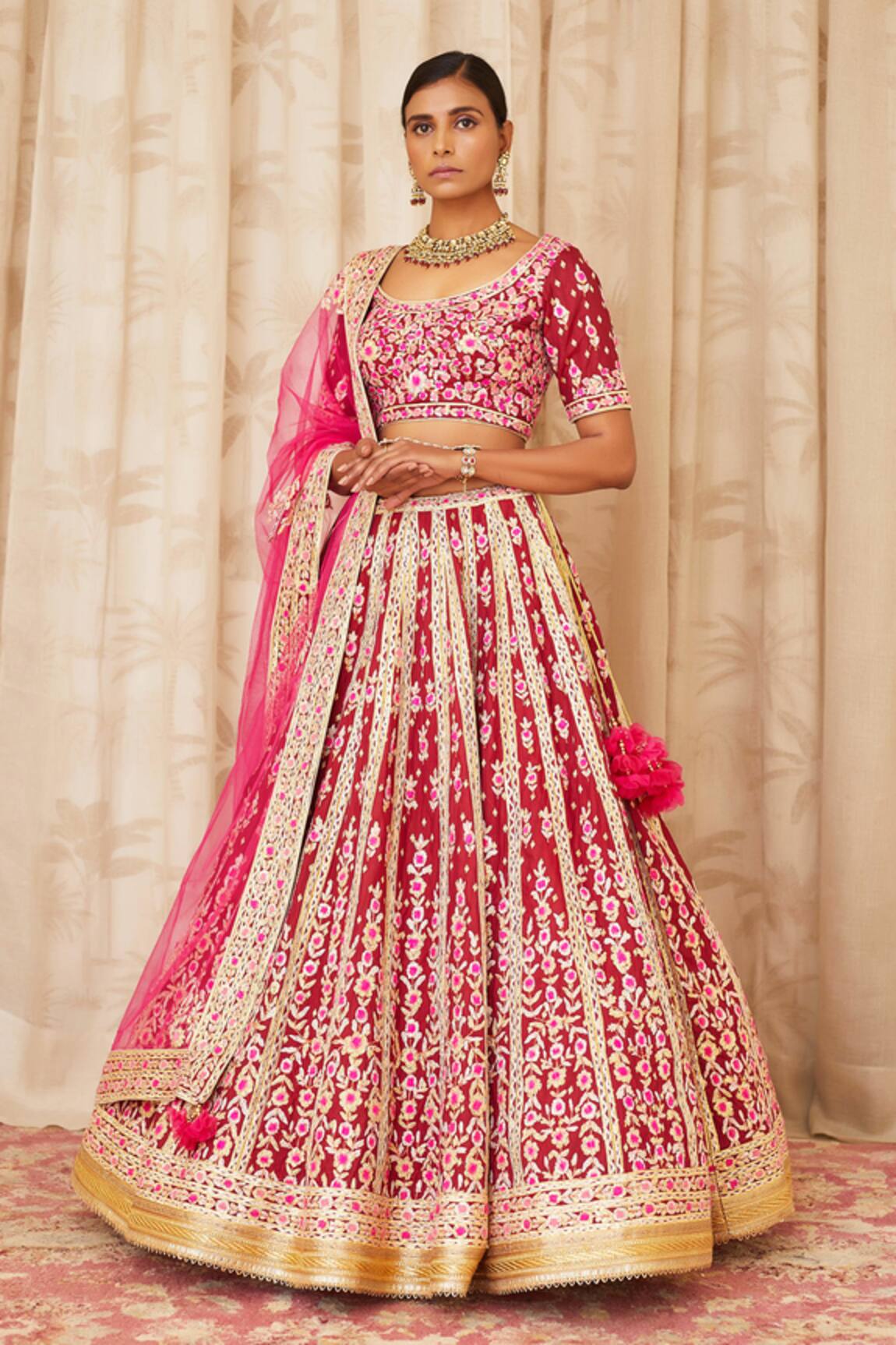 Shyam Narayan Prasad Embroidered Bridal Lehenga Set 