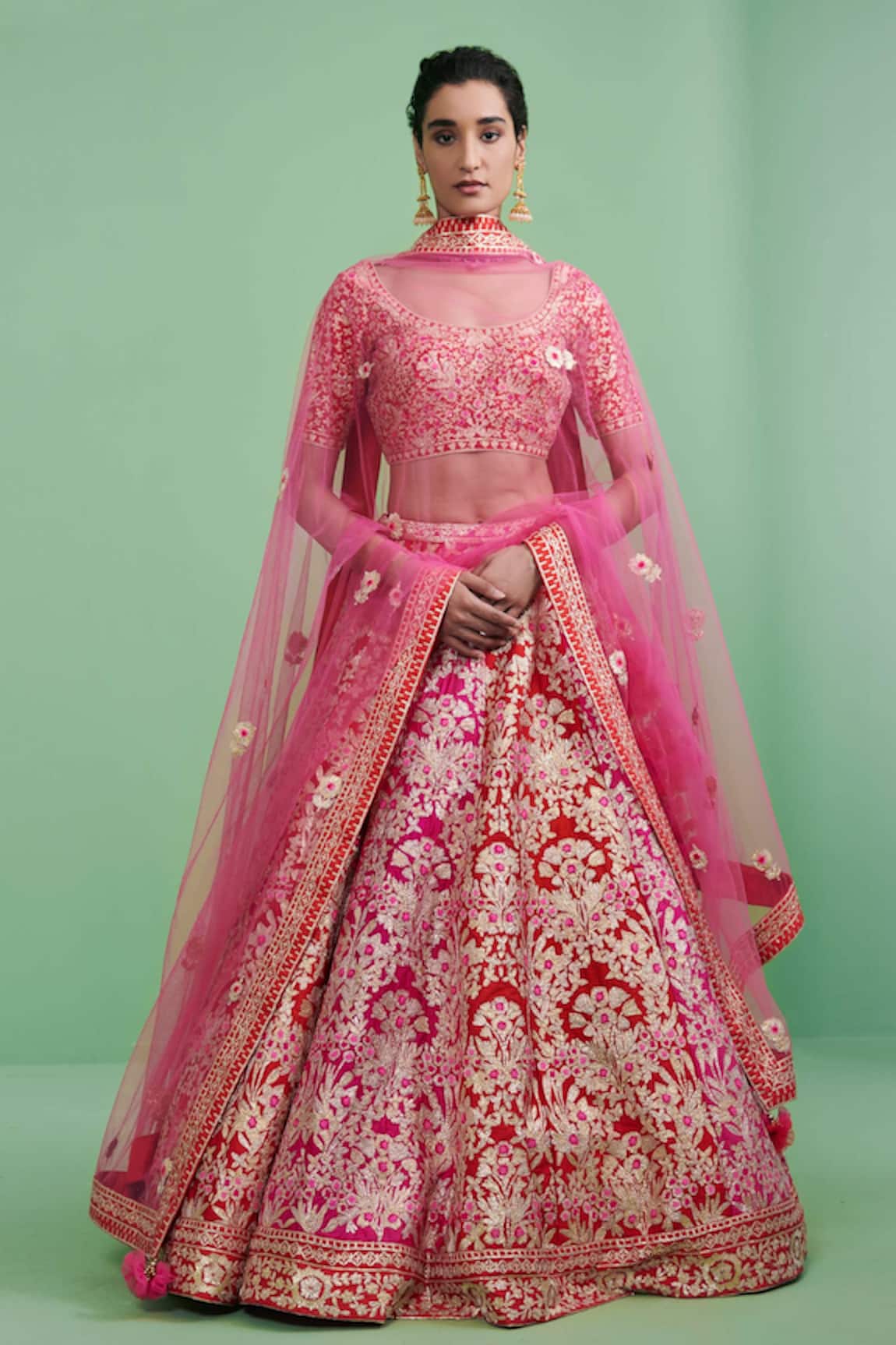 Shyam Narayan Prasad Embroidered Bridal Lehenga Set 
