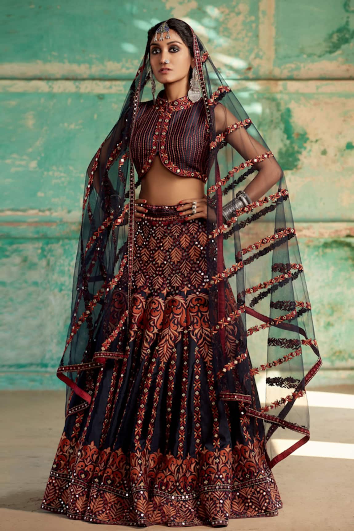 SUHINO Embroidered Bridal Lehenga Set 