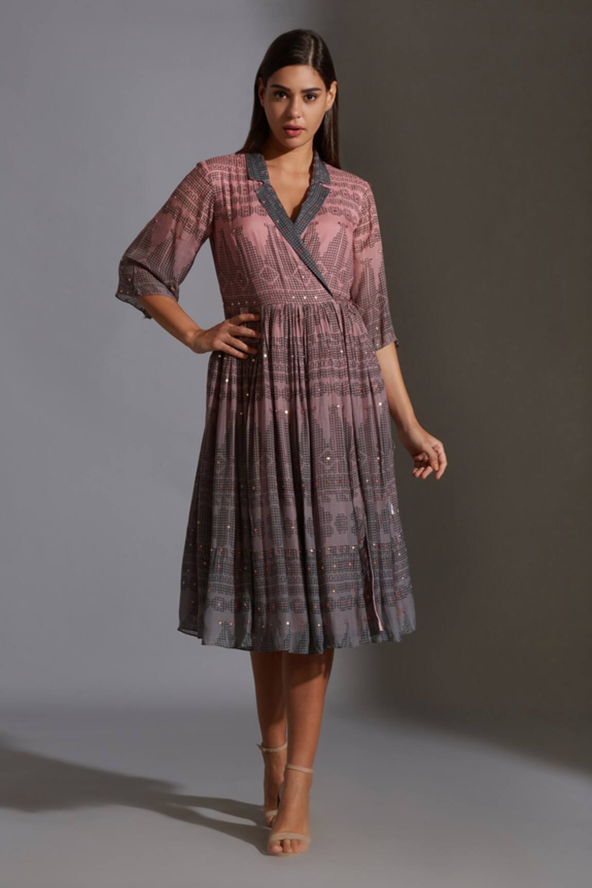 Soup By Sougat Paul Printed Overlap Dress 