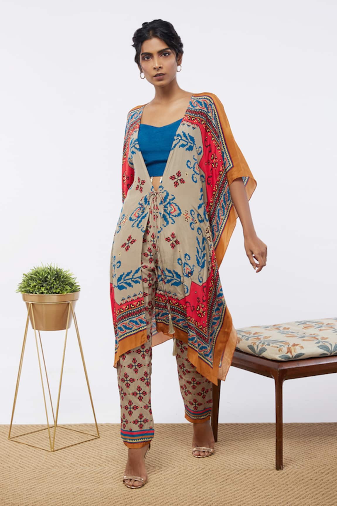Soup By Sougat Paul Printed Jacket & Pant Set 
