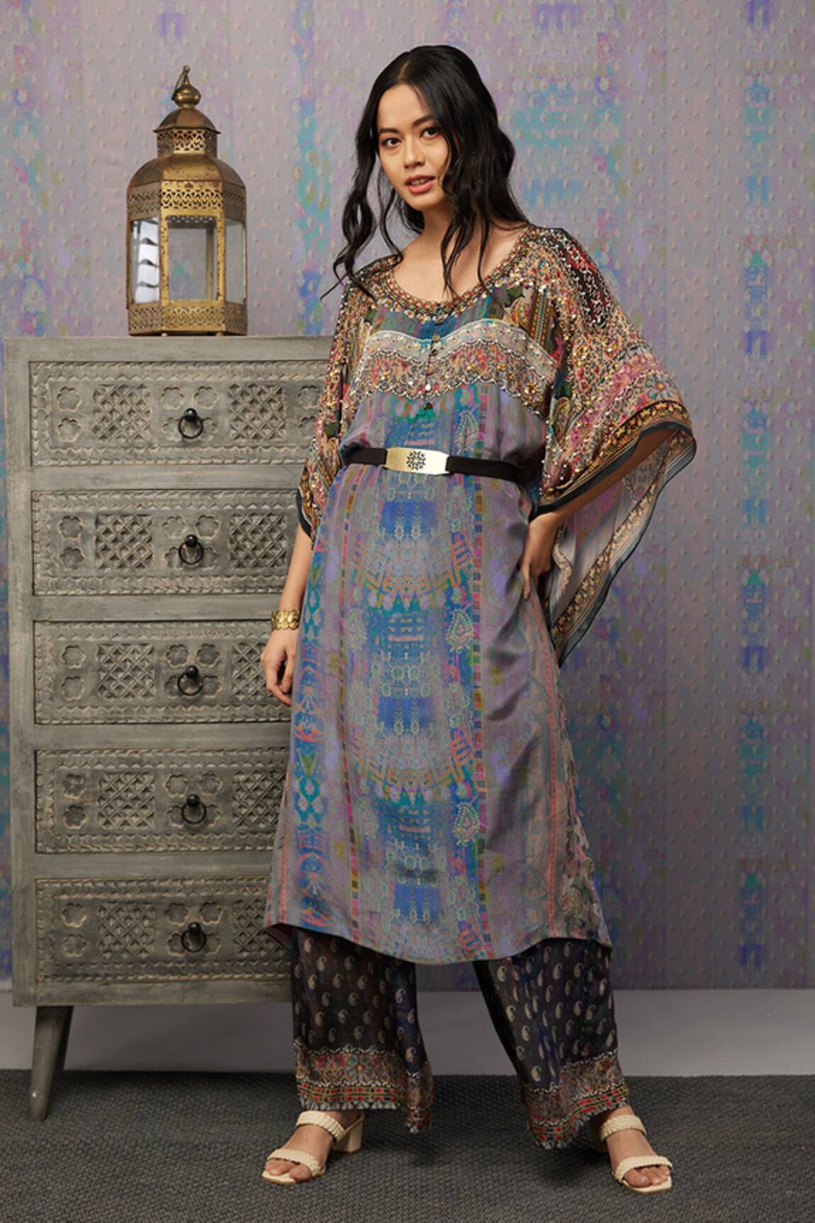 Soup By Sougat Paul Printed Kaftan & Palazzo Set 